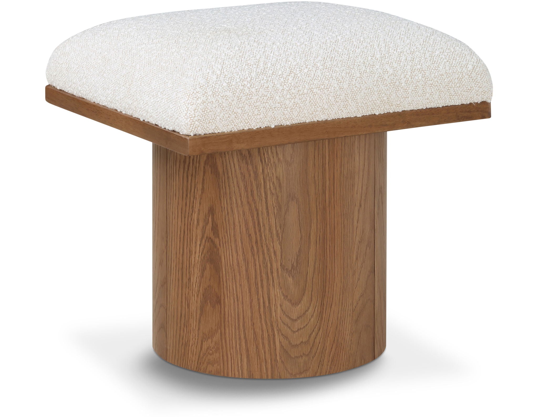 Pavilion - Bench / Stool With Brown Base - Cream - Urban Living Furniture (Los Angeles, CA)