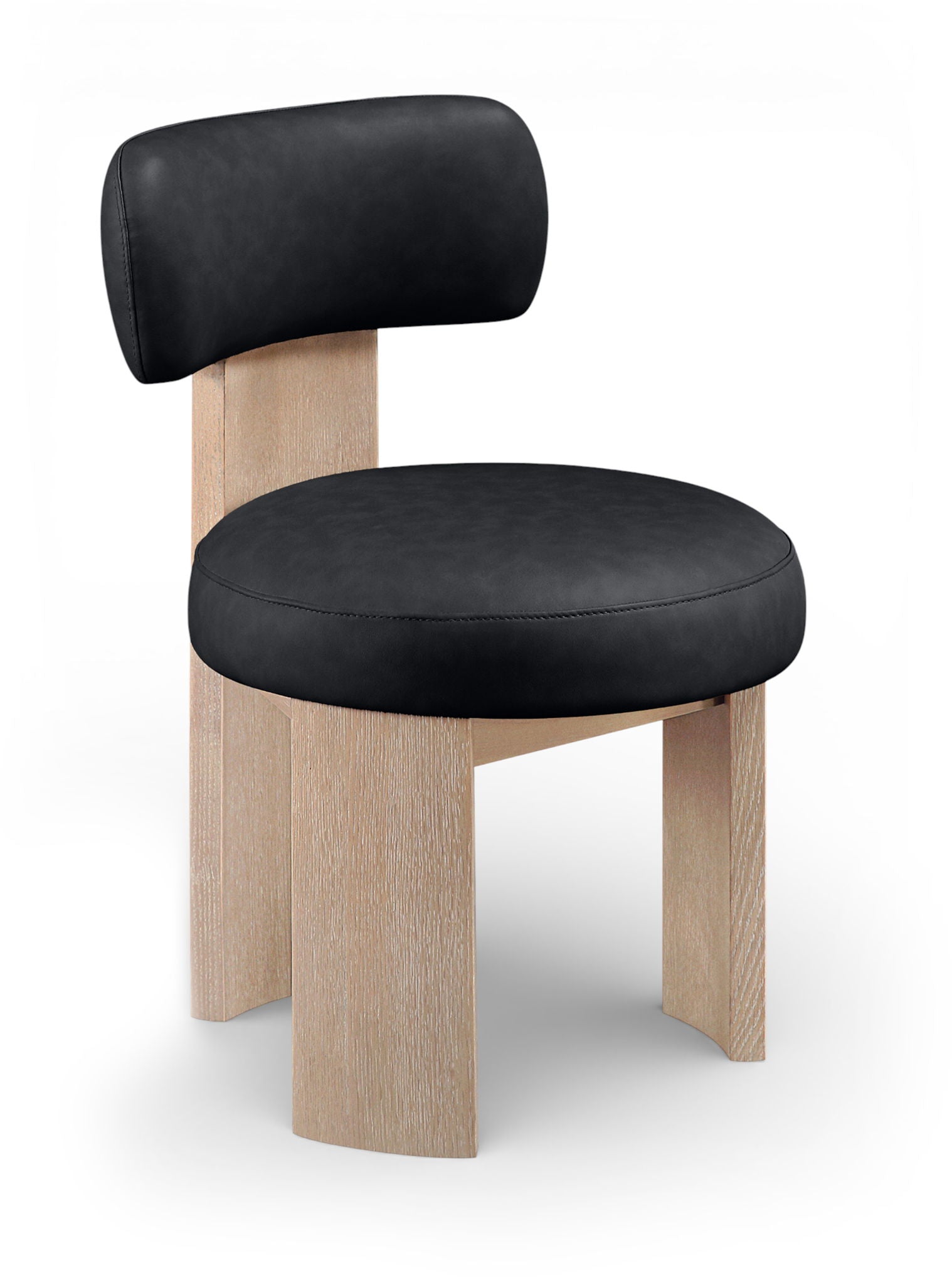 Atelier - Vegan Leather Upholstered Dining Chair (Set of 2) - Painted Natural Frame - Urban Living Furniture (Los Angeles, CA)