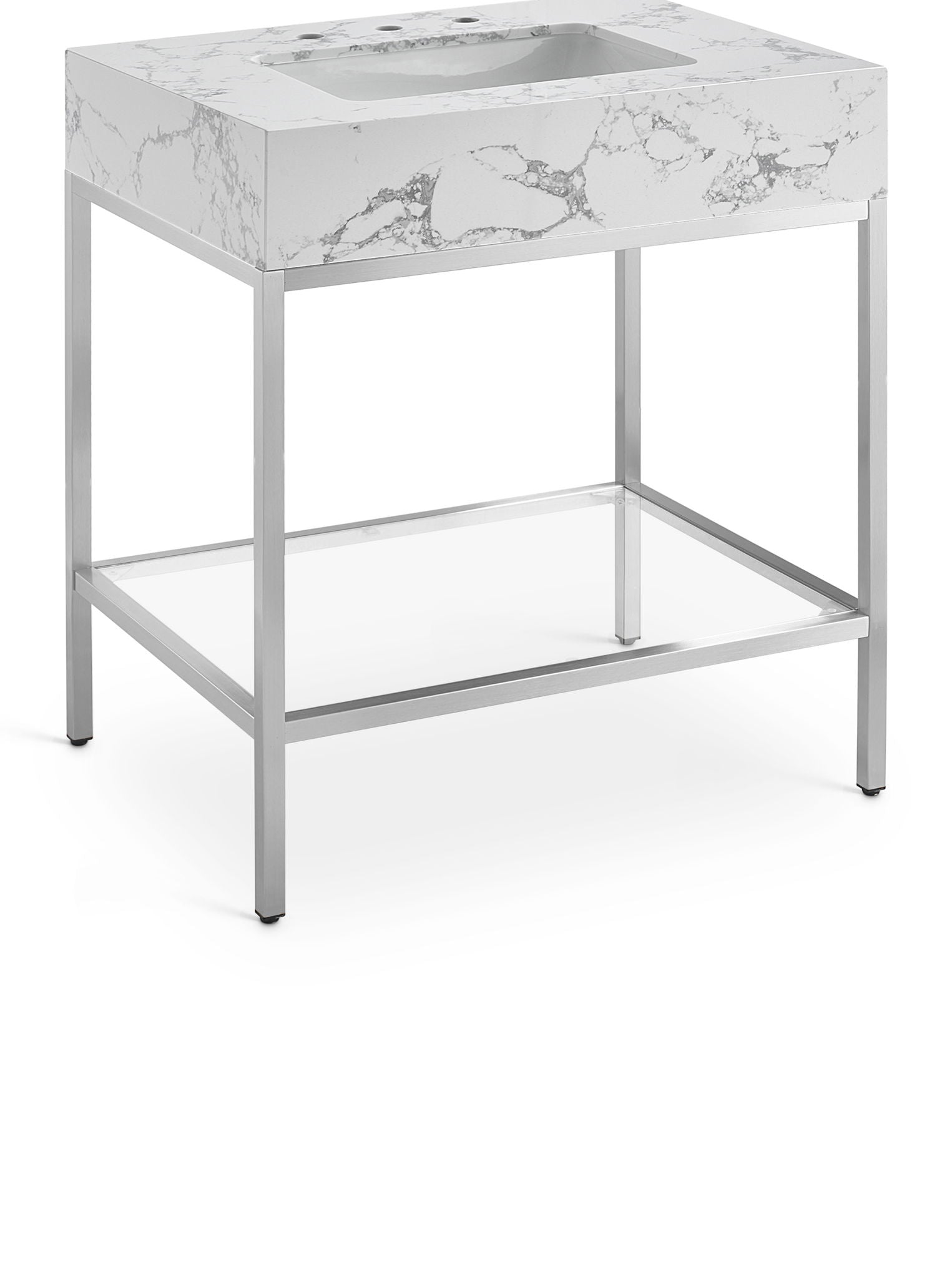 Marmo - Engineered Marble Bathroom Vanity With Chrome Base - Urban Living Furniture (Los Angeles, CA)
