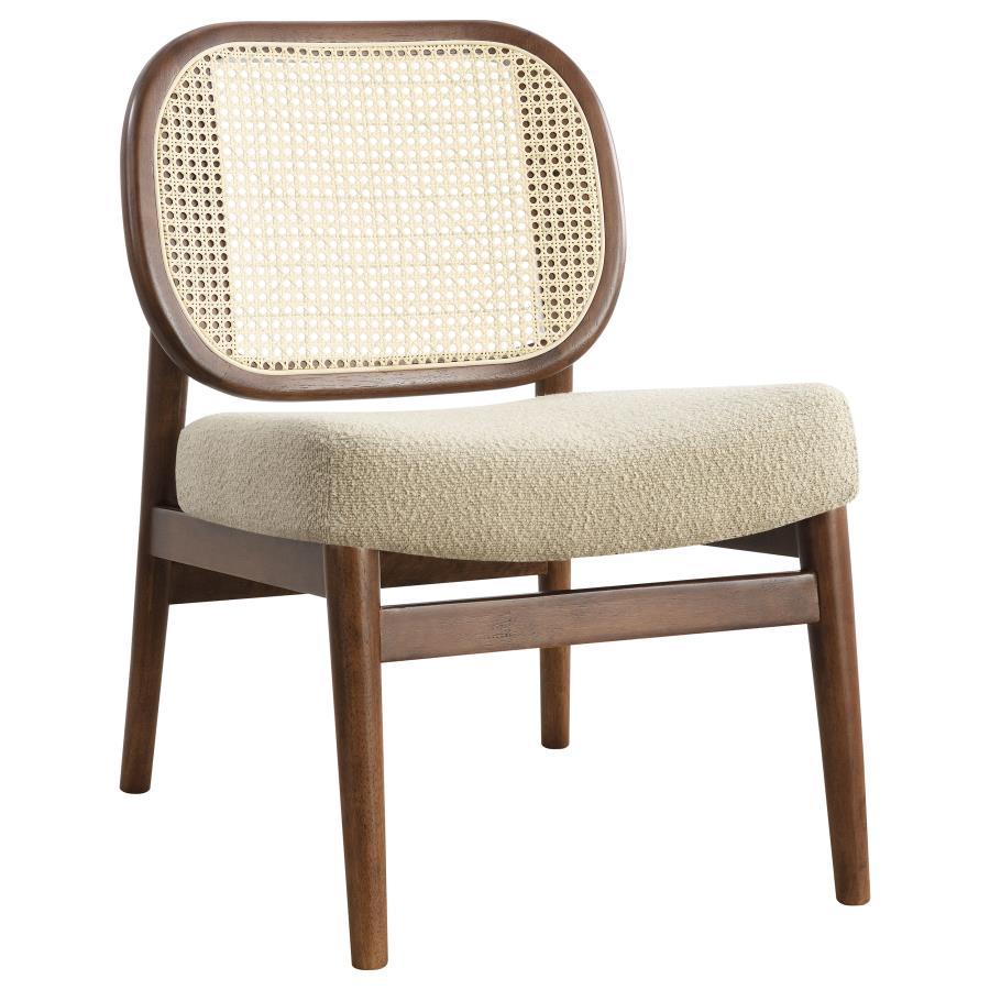 Rayo - Rattan Cane Back Accent Chair With Padded Seat