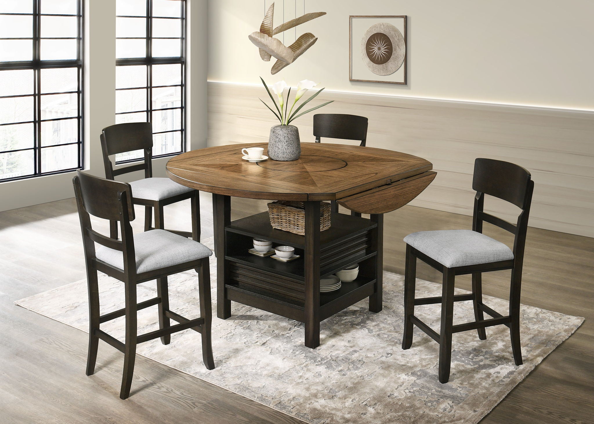 Oakly - 5 Piece Dining Room Set - Light Brown - Urban Living Furniture (Los Angeles, CA)