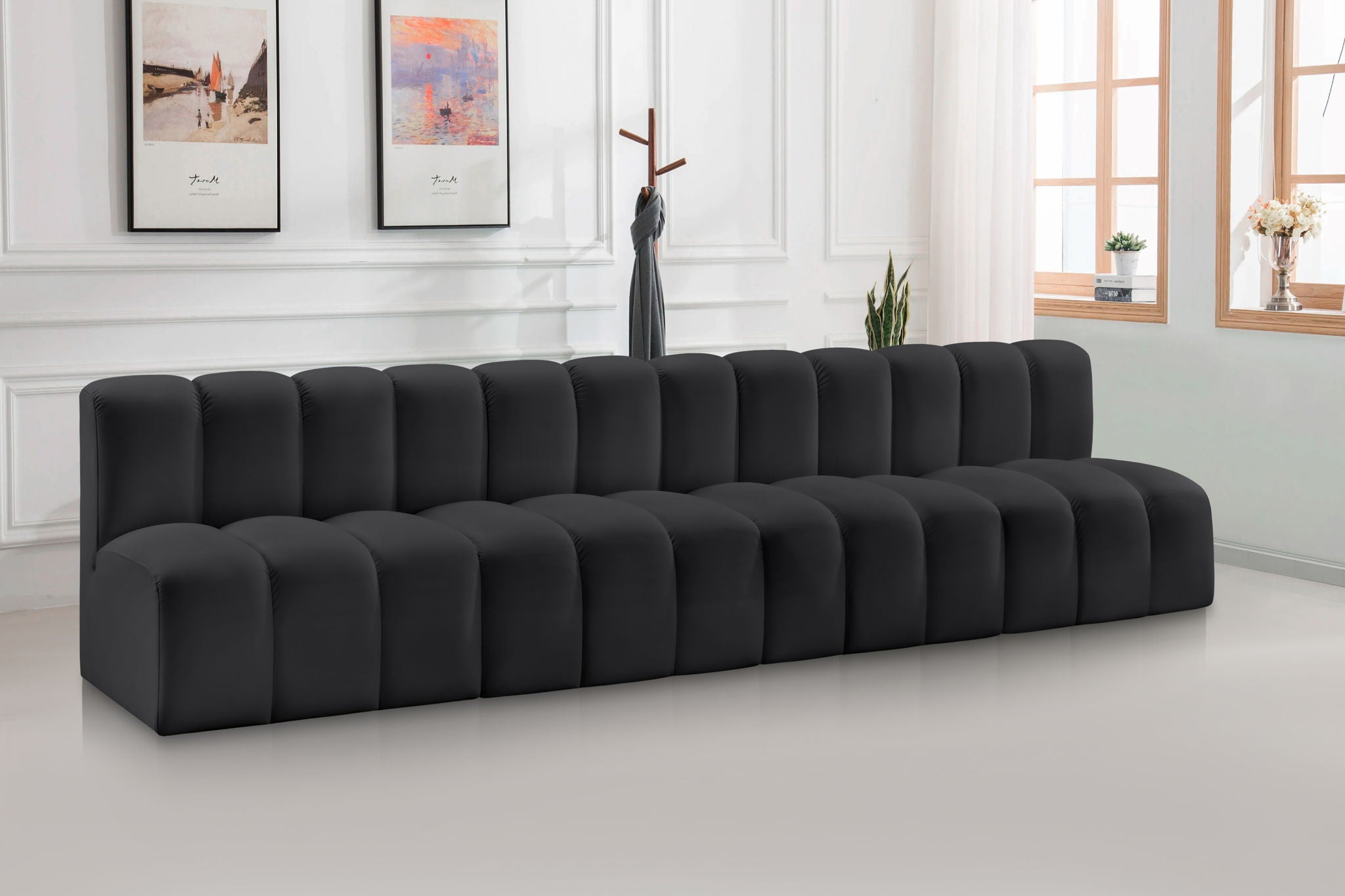 Arc - Faux Leather 4 Seats Modular Sofa - Urban Living Furniture (Los Angeles, CA)