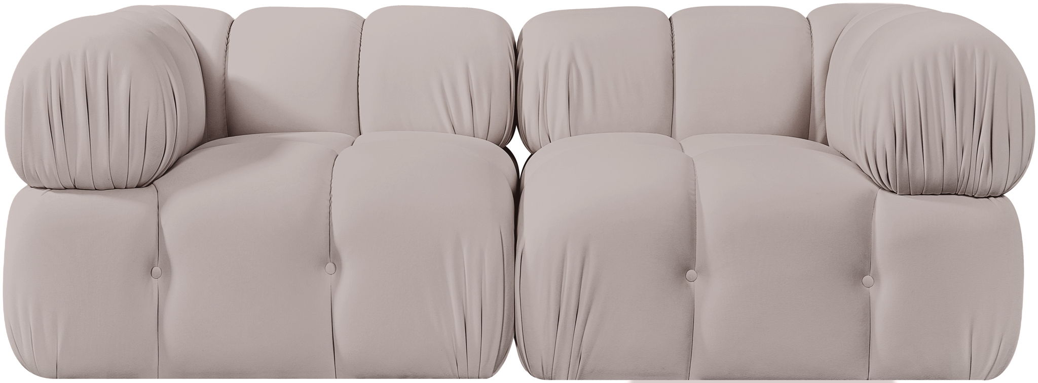 Orin - Velvet Performance Fabric Upholstered 2 Piece Modular Sofa (2 Corner Chairs) - Urban Living Furniture (Los Angeles, CA)
