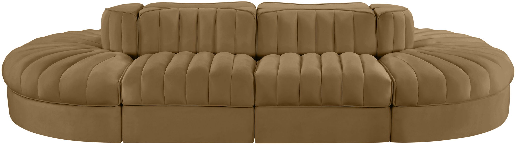 Rummi - Oval Velvet Performance Fabric Upholstered 8 Piece Modular Sectional - Urban Living Furniture (Los Angeles, CA)