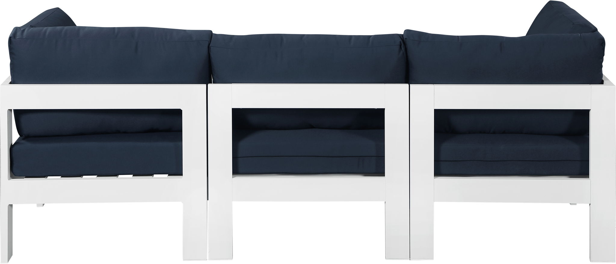 Nizuc - Outdoor Patio 3 Seat Modular Sofa With White Frame - Urban Living Furniture (Los Angeles, CA)