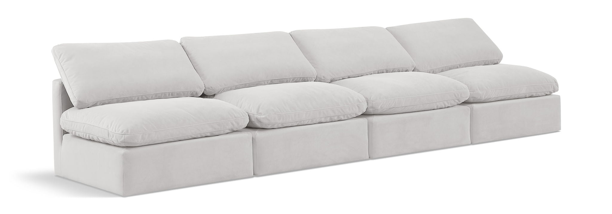 Indulge - Velvet 4 Seat Modular Armless Sofa - Urban Living Furniture (Los Angeles, CA)
