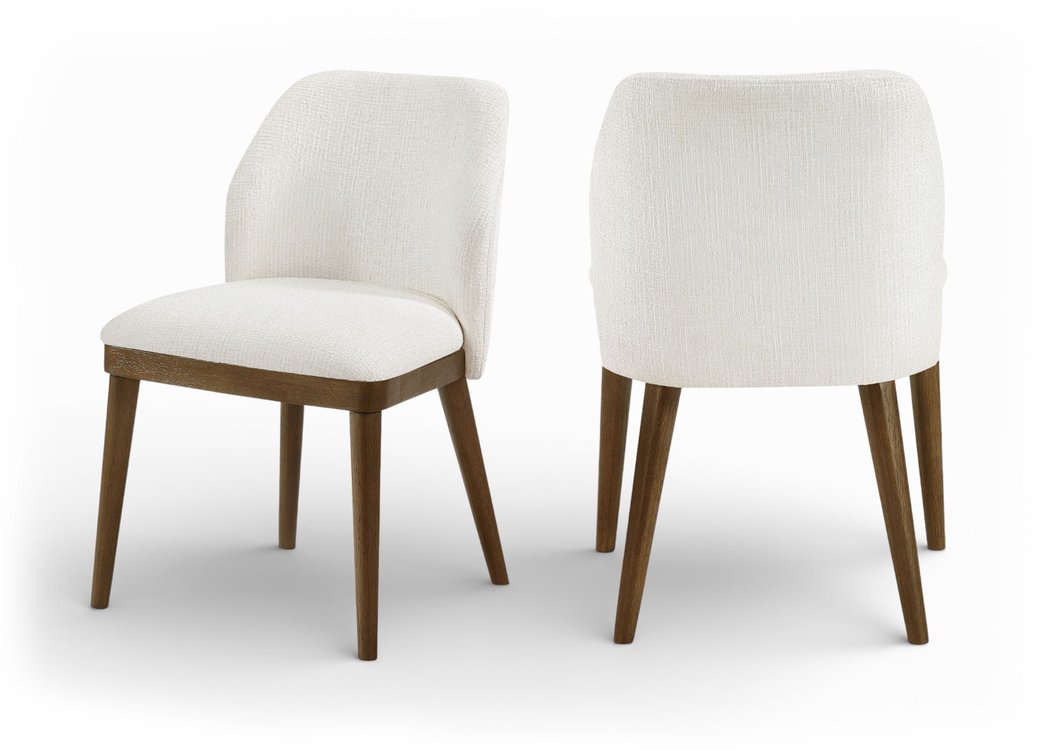 Valeo - Linen Textured Fabric Upholstered Dining Chair (Set of 2) - Painted Brown Base - Urban Living Furniture (Los Angeles, CA)