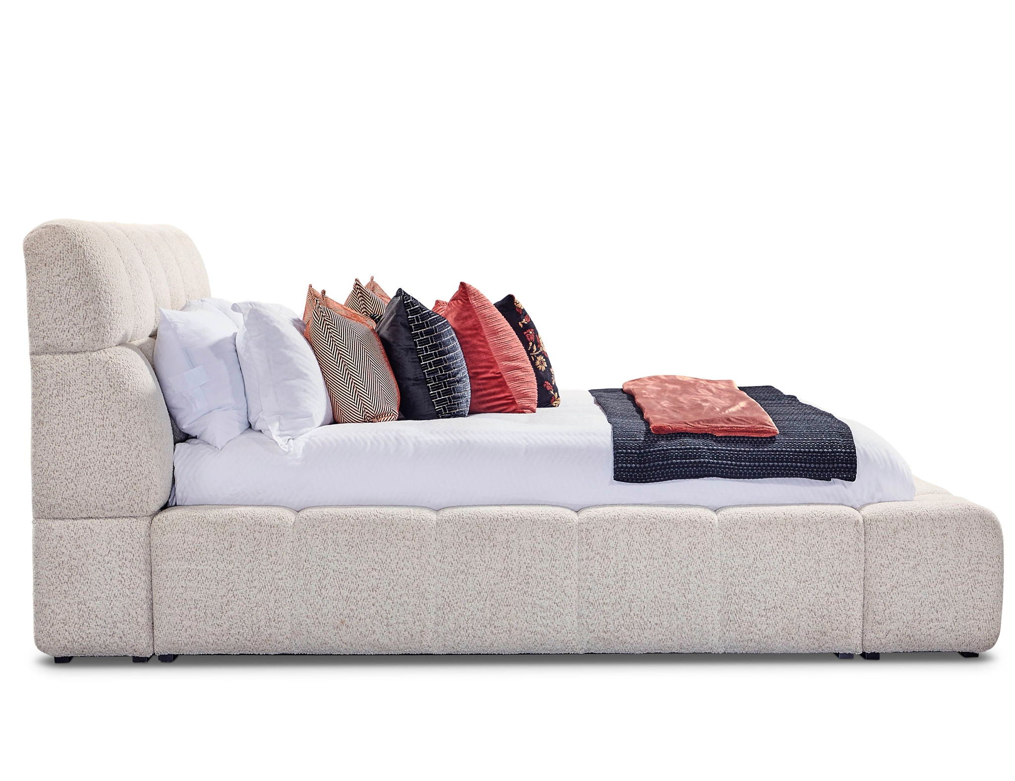 Escape - Fluffy River Rock Upholstered Bed - Urban Living Furniture (Los Angeles, CA)