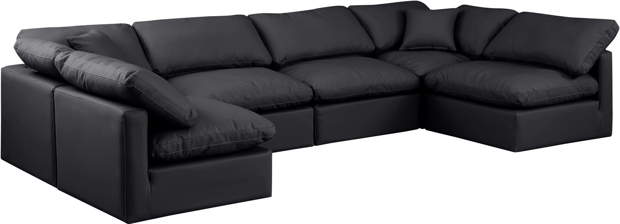 Indulge - Faux Leather 6 Piece Modular U-Shaped Sectional - Urban Living Furniture (Los Angeles, CA)