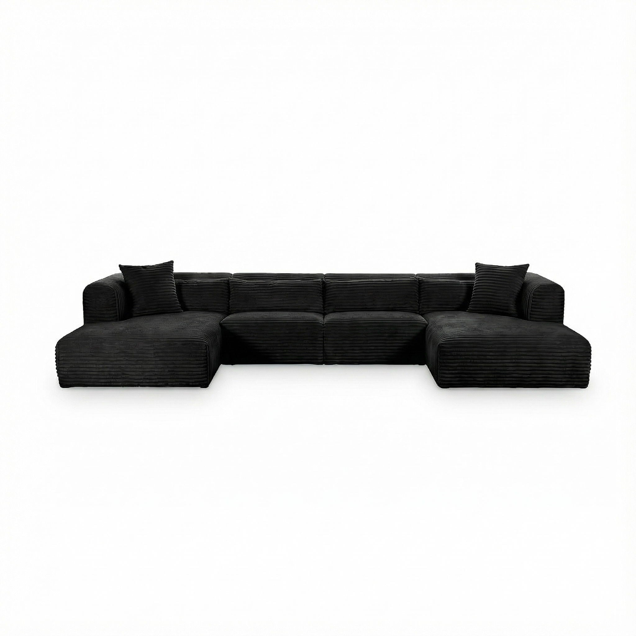 Tarra - Fluffy Oversized Corduroy Modular Sectional - Urban Living Furniture (Los Angeles, CA)