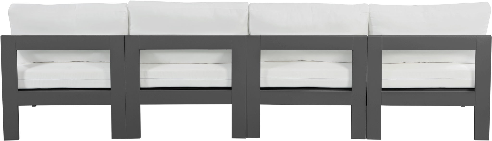 Nizuc - Outdoor Patio 4 Seat Armless Modular Sofa With Gray Frame - Urban Living Furniture (Los Angeles, CA)