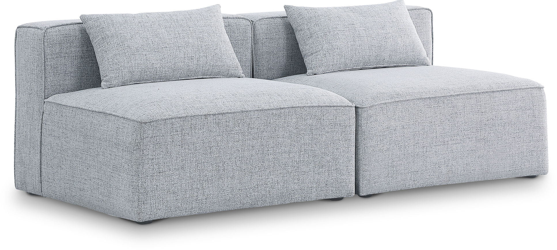 Cube - Linen Modular 2 Seat Armless Sofa - Urban Living Furniture (Los Angeles, CA)