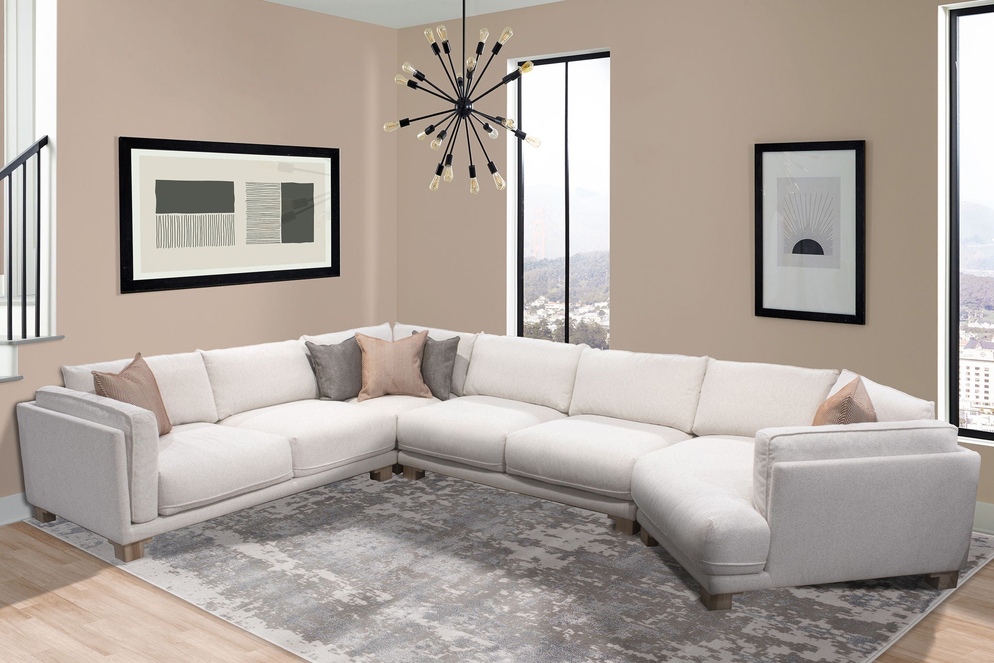 Escape - 4 Piece Modular Group A - Mirage Mist - Urban Living Furniture (Los Angeles, CA)
