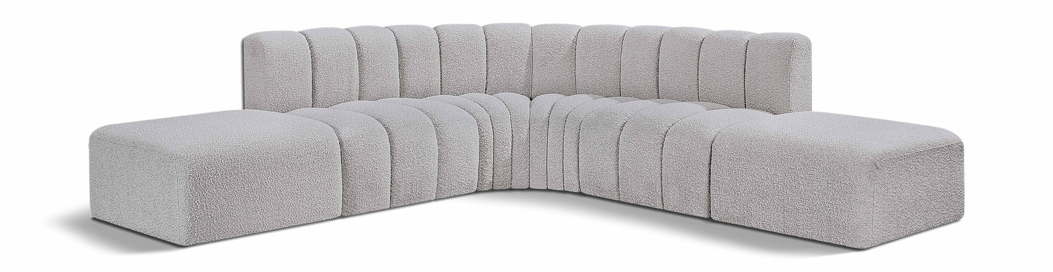 Arc - Boucle Fabric 6 Piece Corner Modular Sofa - Urban Living Furniture (Los Angeles, CA)