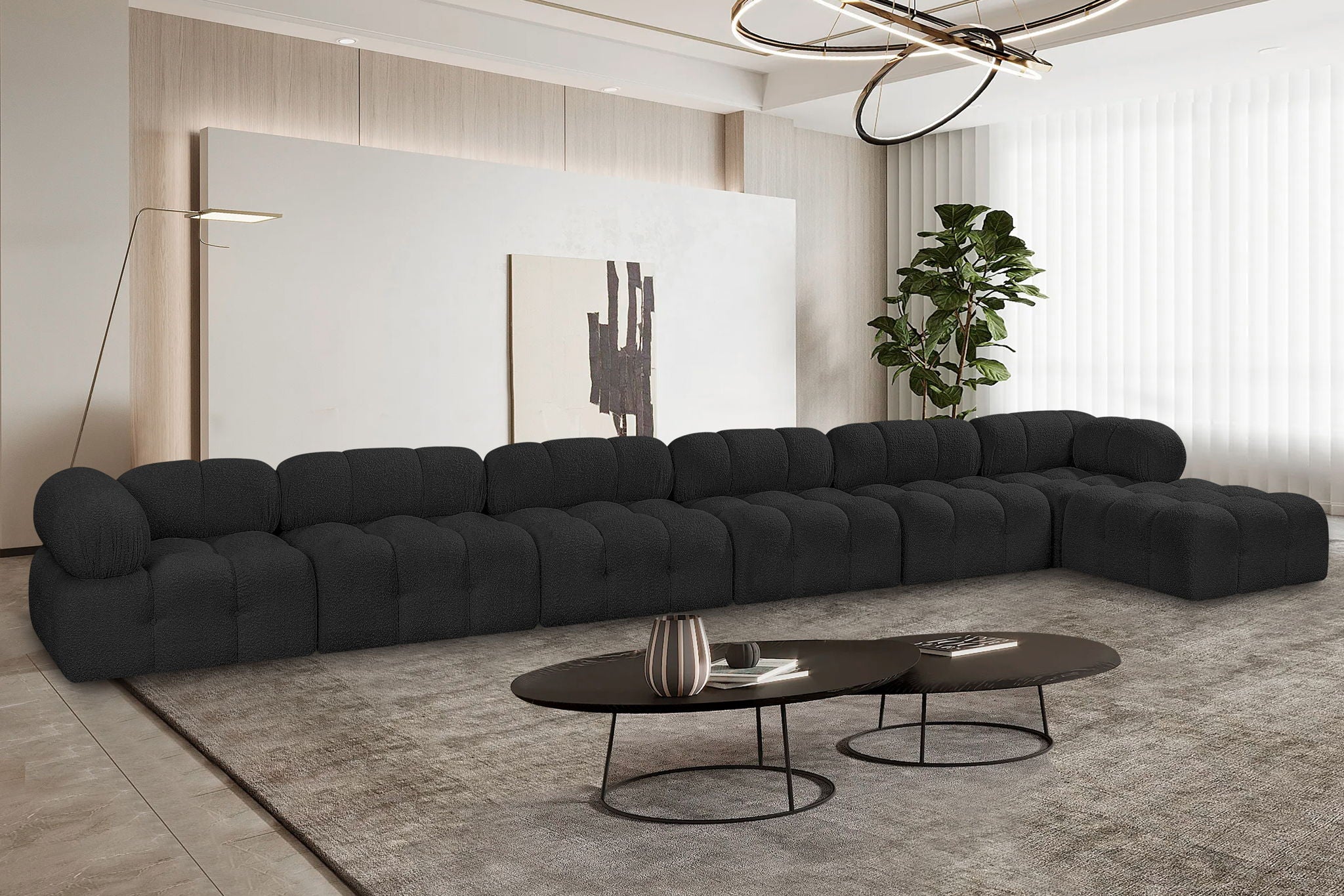 Ames - 7 Piece Boucle Fabric Modular L-Shaped Sectional - Urban Living Furniture (Los Angeles, CA)