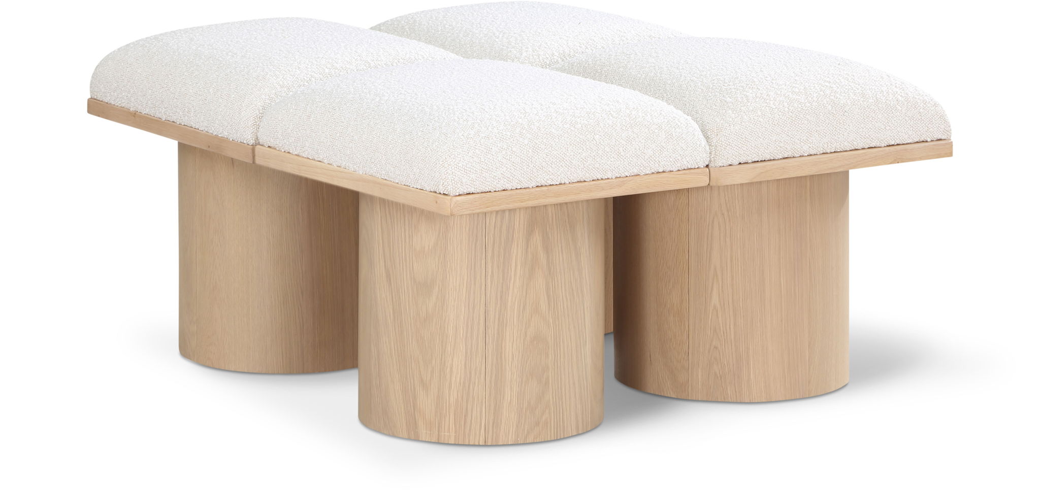 Pavilion - 4 Piece Modular Bench With Natural Base - Urban Living Furniture (Los Angeles, CA)