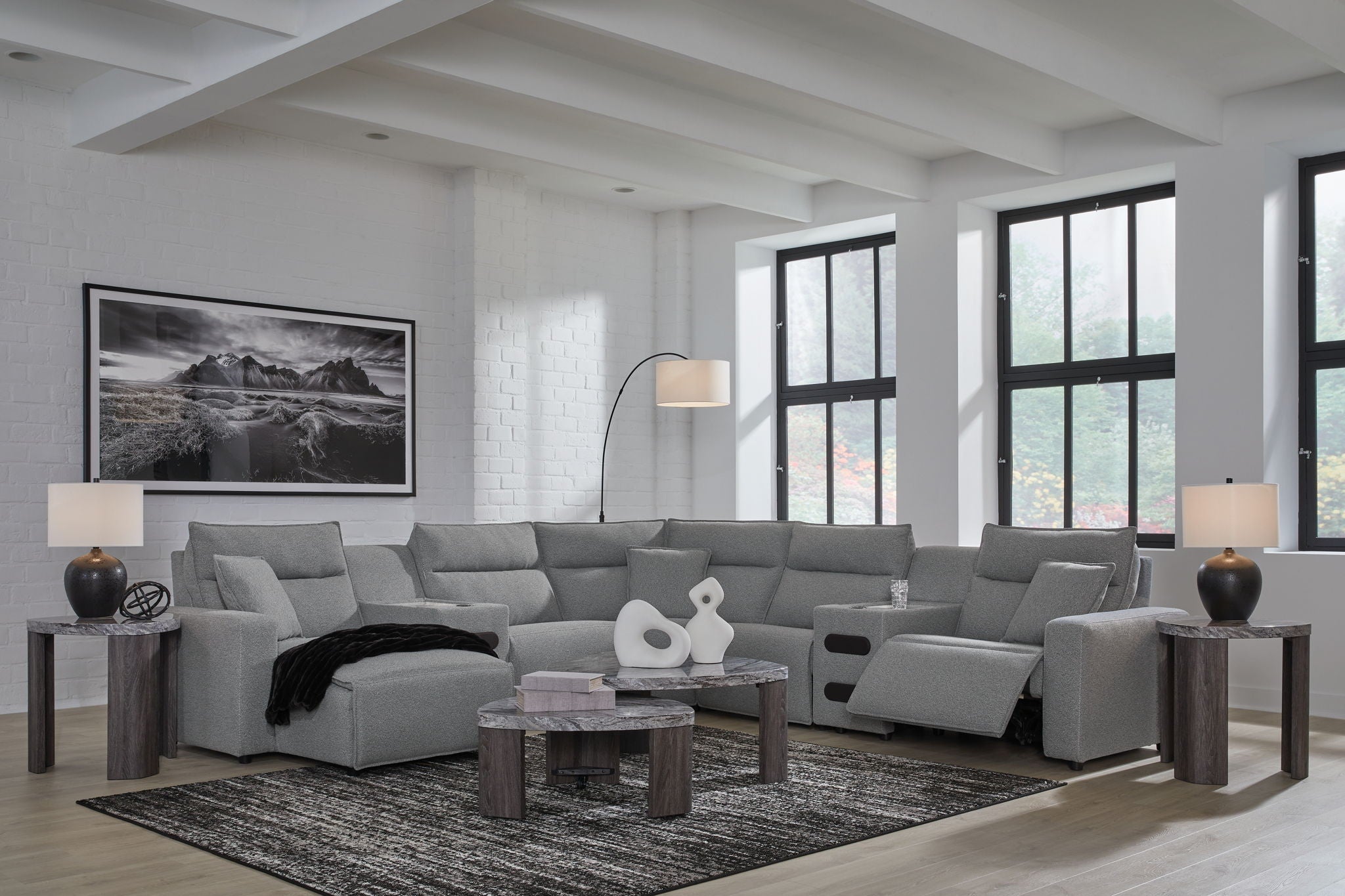 ModMax II - Salt And Pepper - Reclining Sectional - Urban Living Furniture (Los Angeles, CA)