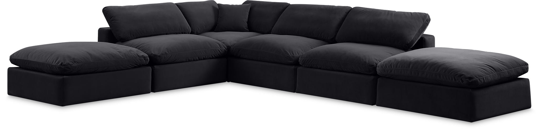 Comfy - 6 Piece Velvet Modular Sectional - Urban Living Furniture (Los Angeles, CA)