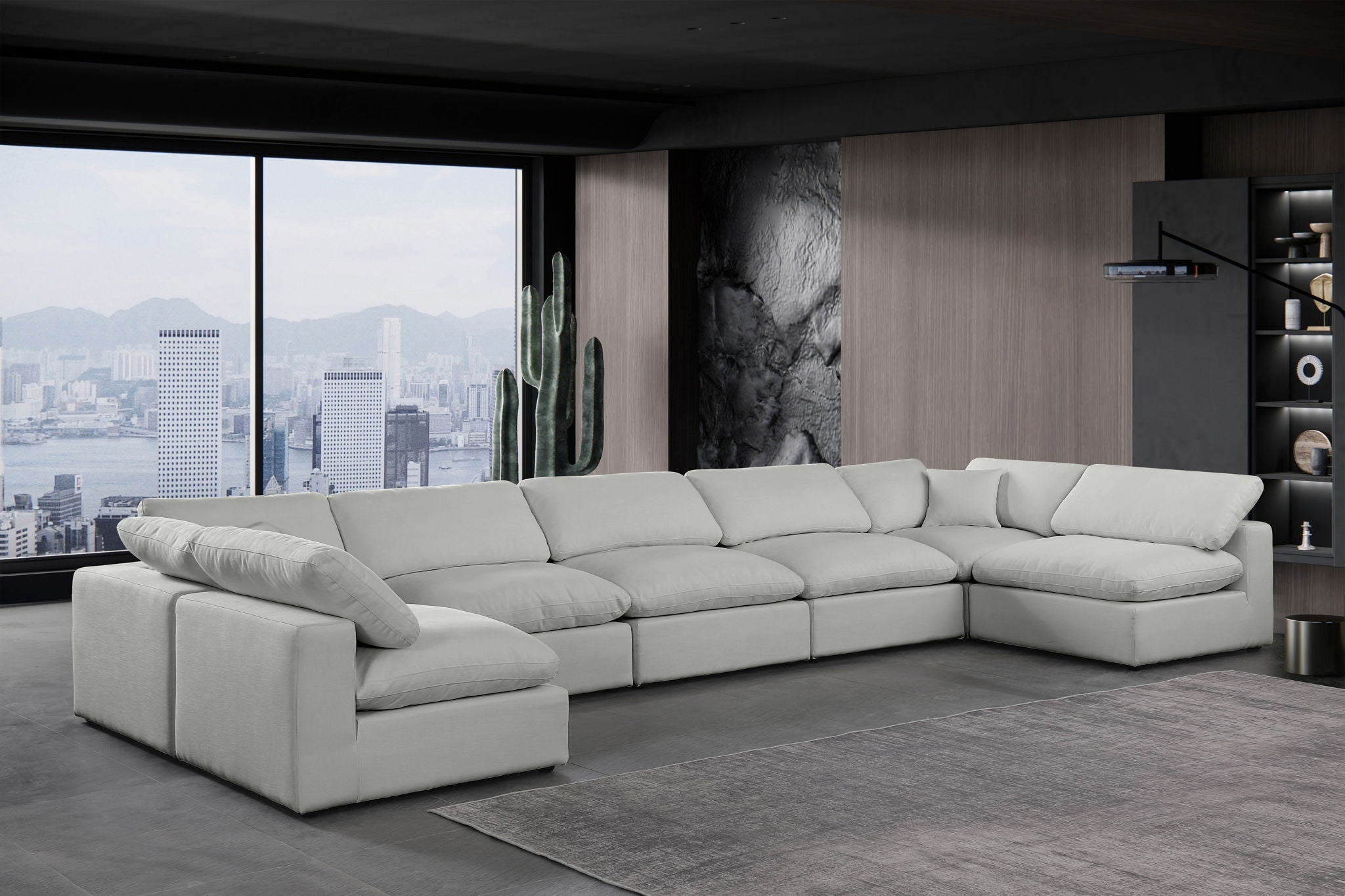 Comfy - 7 Piece Linen Modular Armless Sectional - Urban Living Furniture (Los Angeles, CA)
