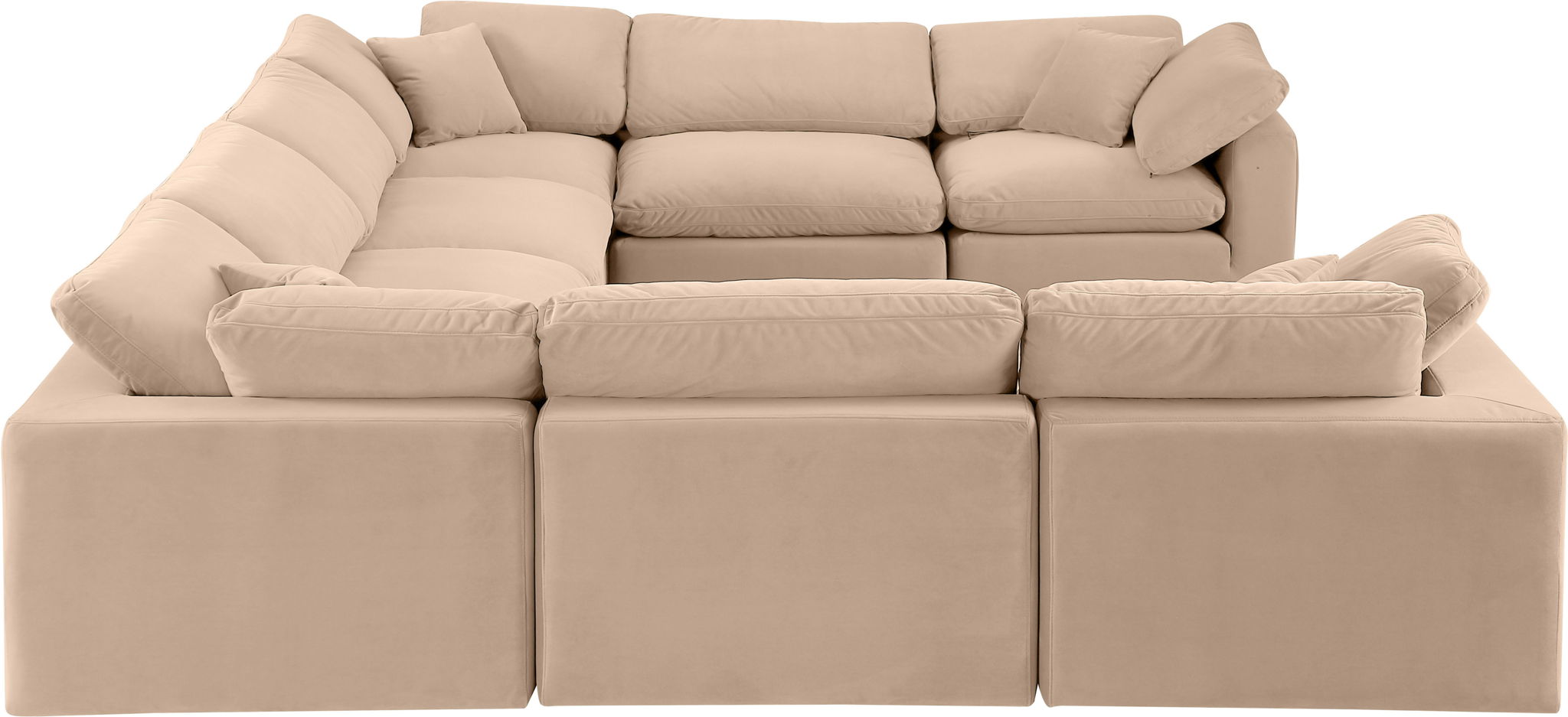 Comfy - 8 Piece Velvet Modular Sectional - Urban Living Furniture (Los Angeles, CA)