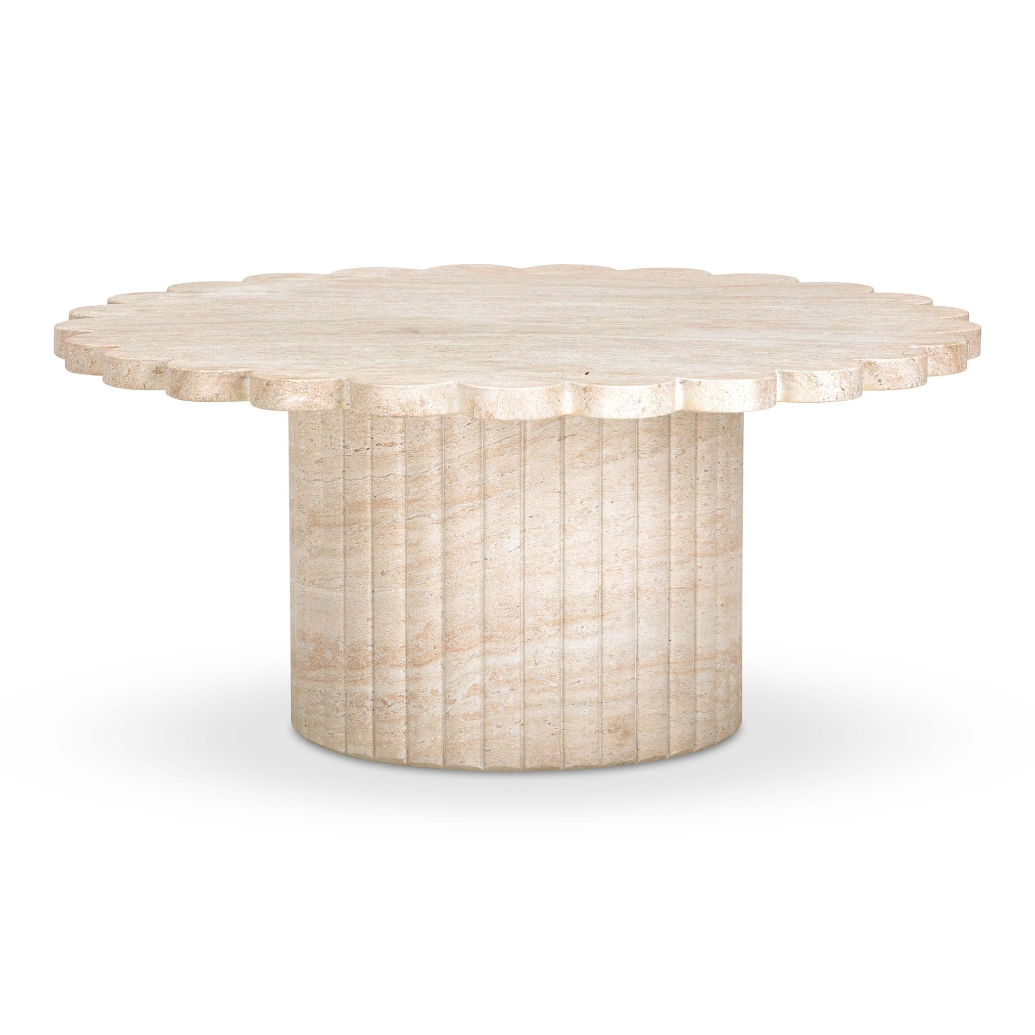 Blossom - Indoor / Outdoor Coffee Table - Washed Travertine - Urban Living Furniture (Los Angeles, CA)