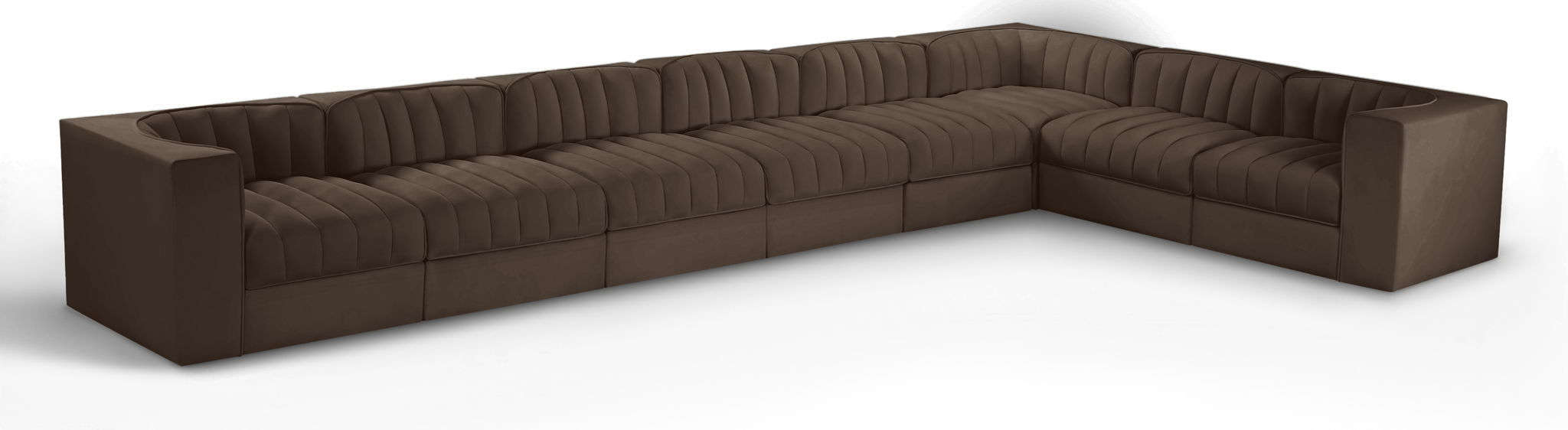 Rummi - Velvet Performance Fabric Upholstered 8 Piece Modular Sectional (With 3 Corner Chairs) - Urban Living Furniture (Los Angeles, CA)