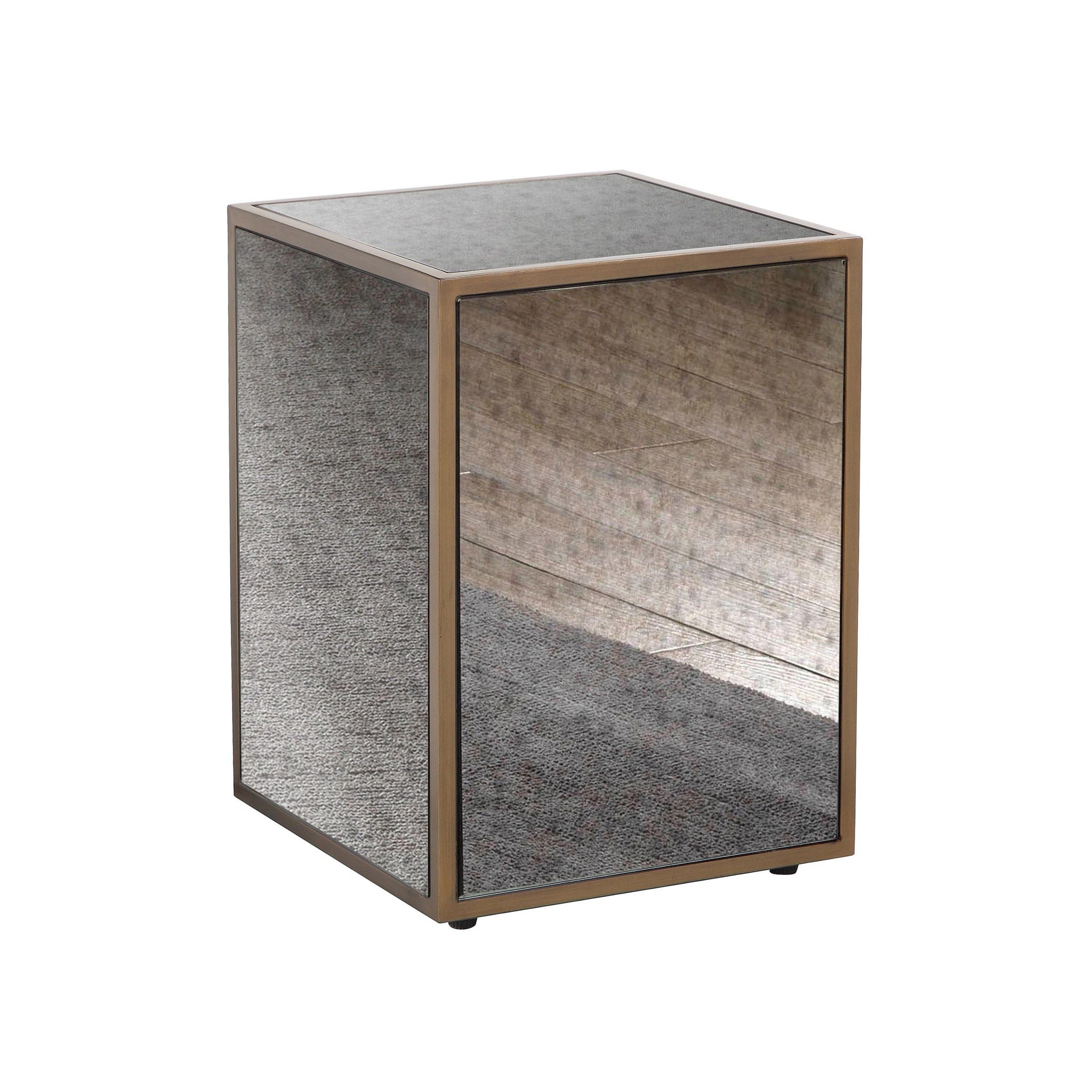 Lana - Mirrored Side Table - Antique Mirror - Urban Living Furniture (Los Angeles, CA)