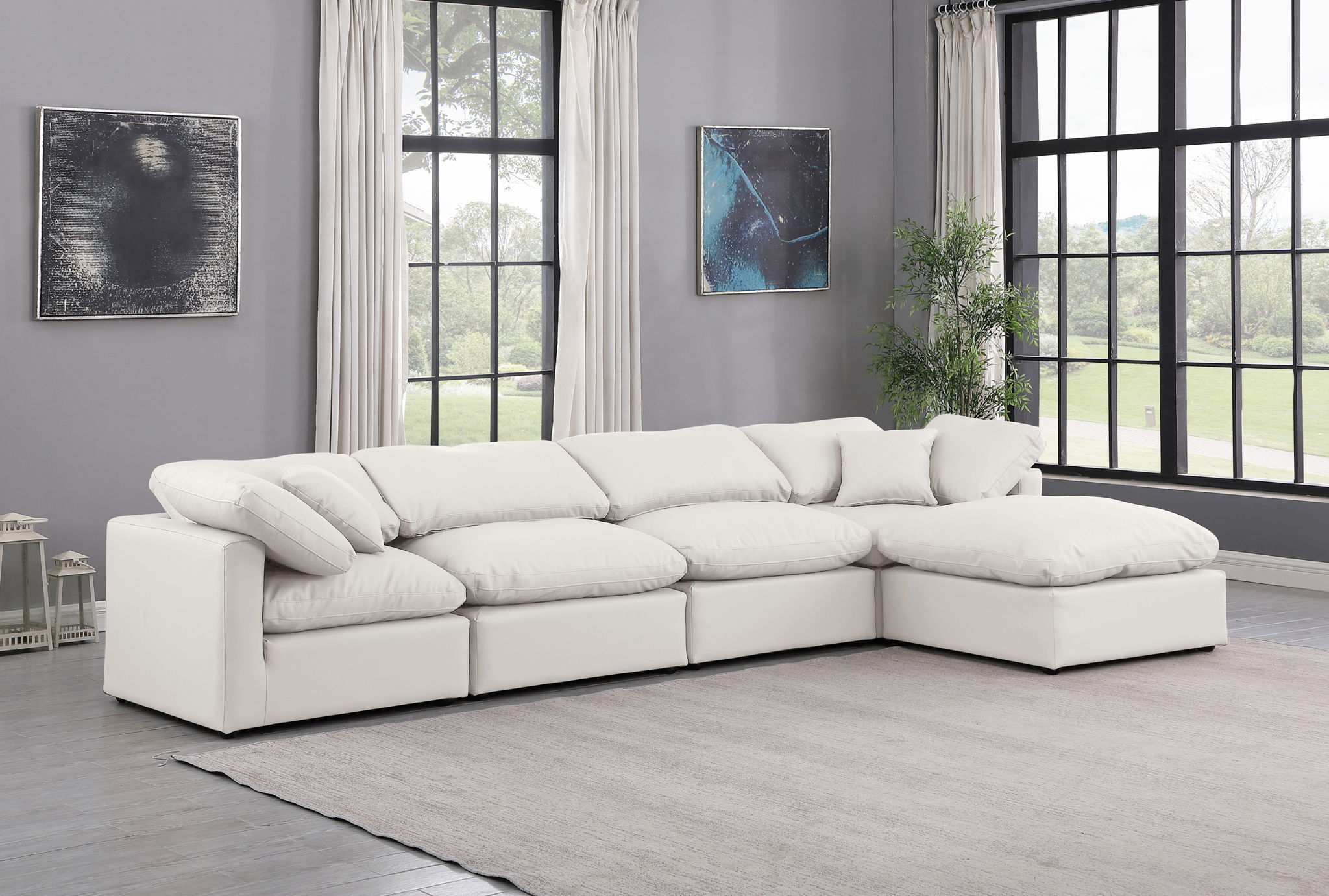 Indulge - Faux Leather 5 Piece Modular Sectional With Chaise - Urban Living Furniture (Los Angeles, CA)