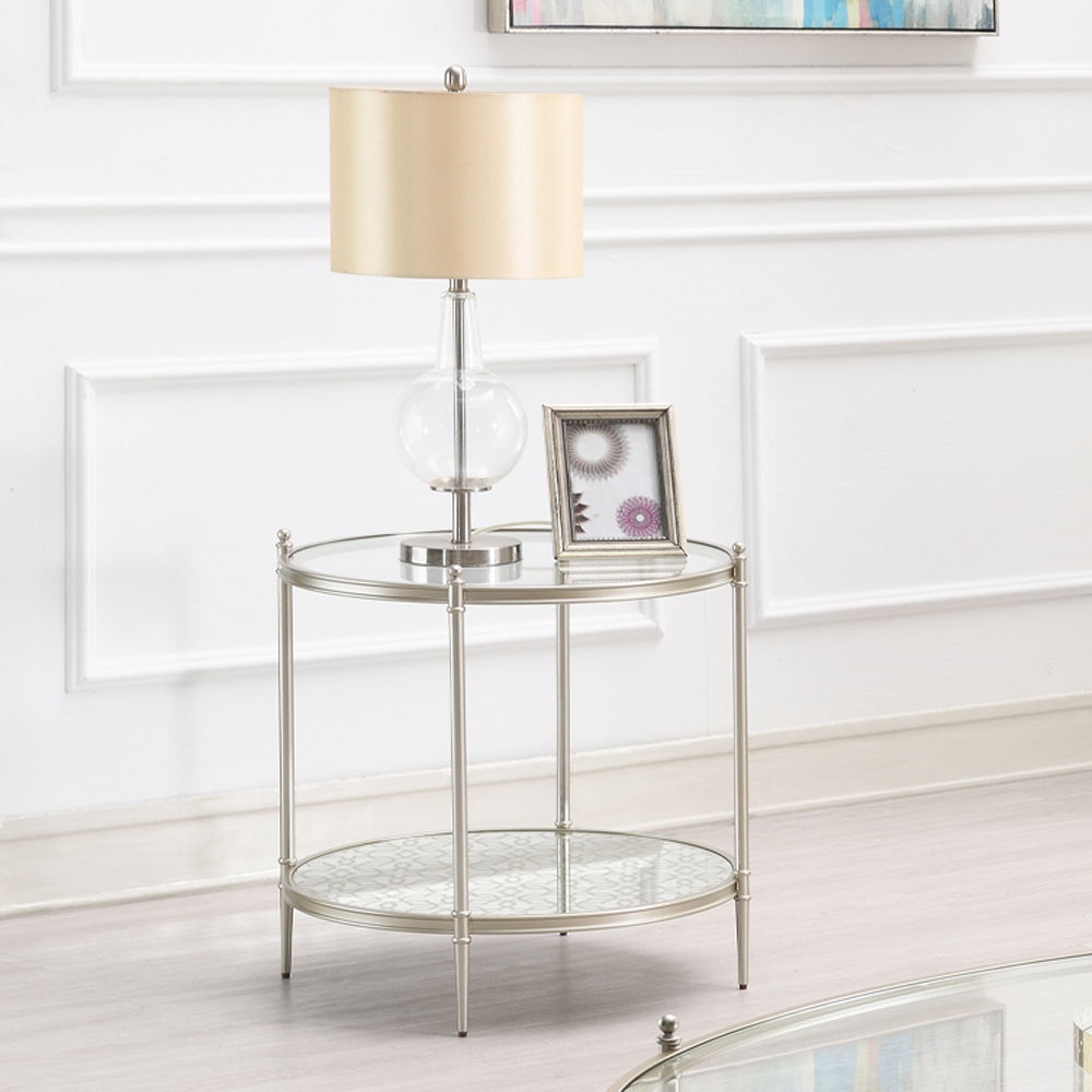 Zaba - End Table - Glass Top & Champagne - Urban Living Furniture (Los Angeles, CA)