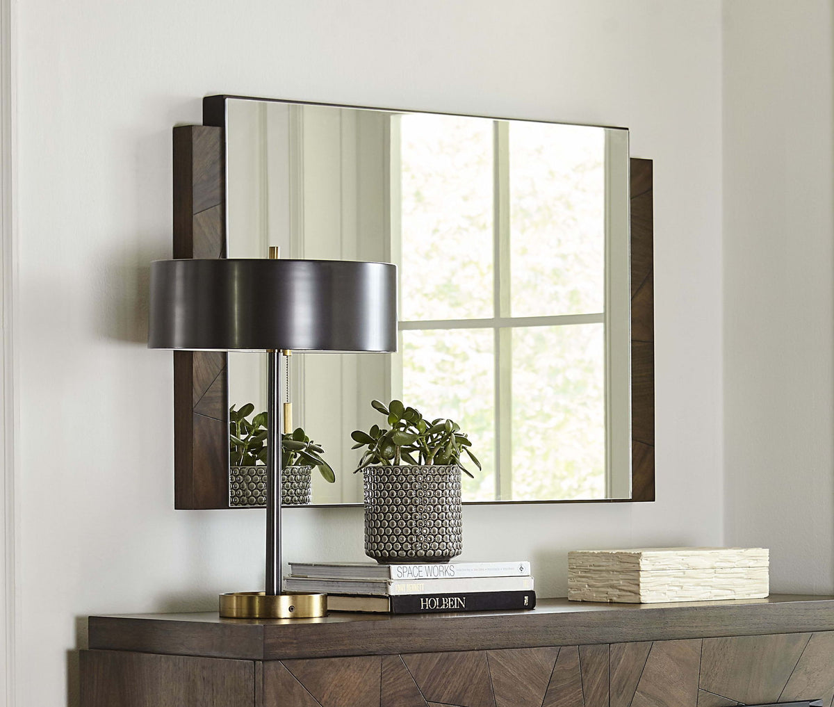 Broderick - Chesser Mirror - Wild Oats Brown