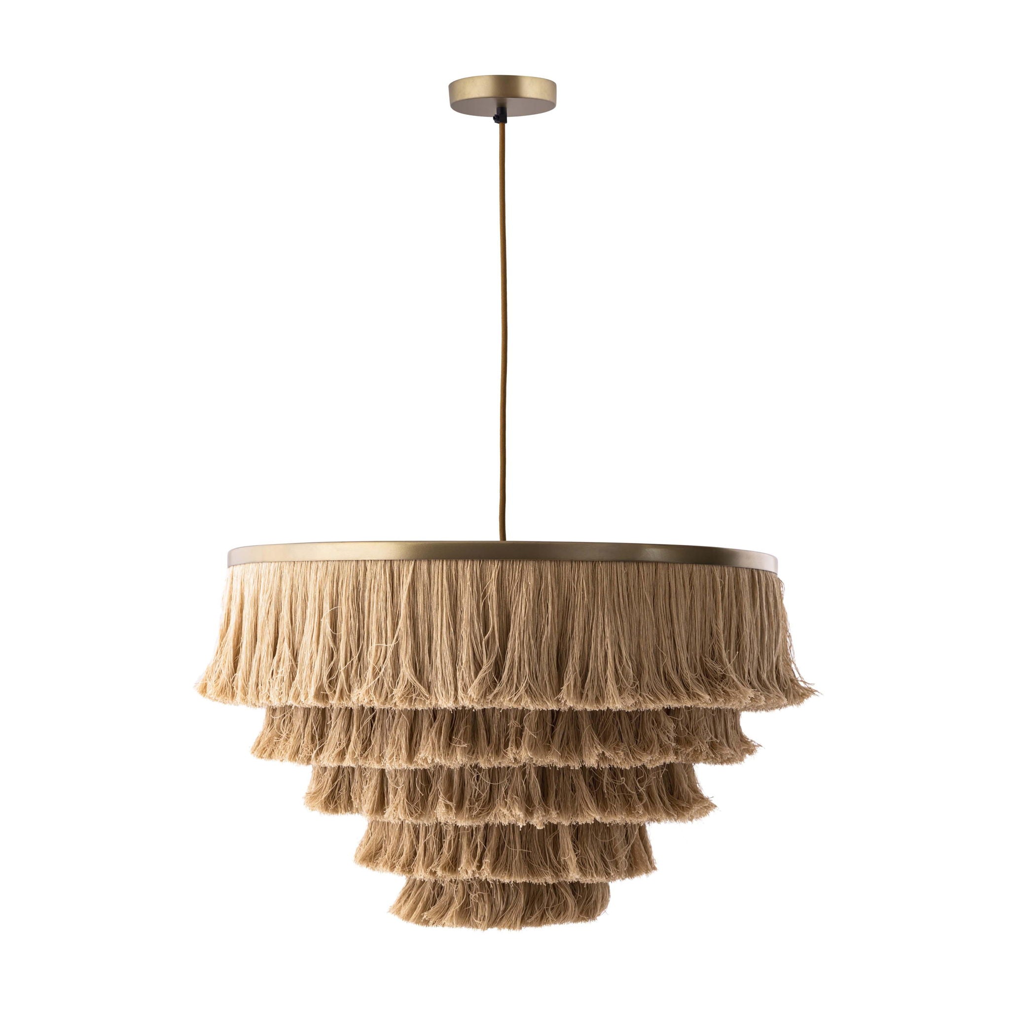 Sarai - Fringe Pendant - Natural - Urban Living Furniture (Los Angeles, CA)