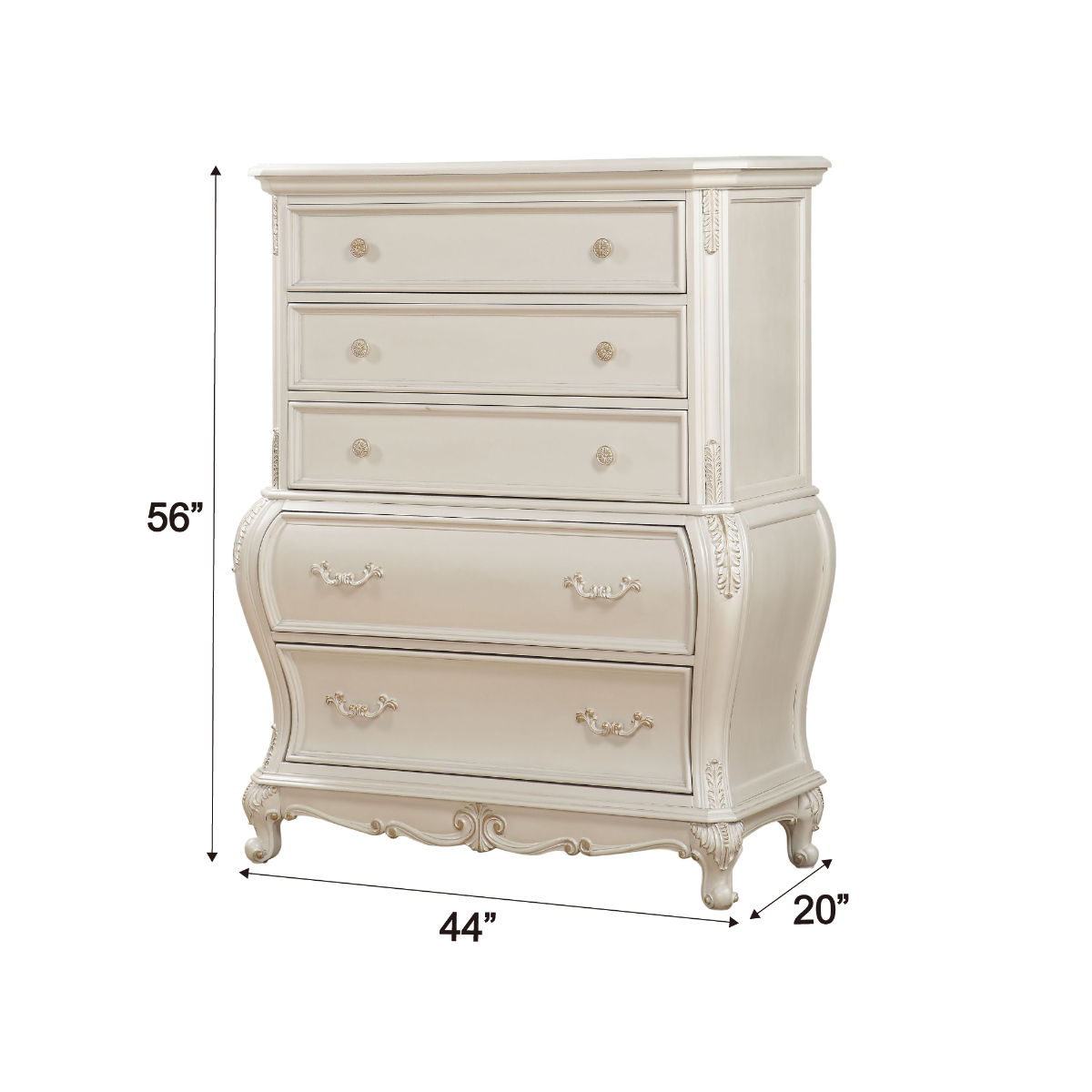 Chantelle - Chest - Pearl White Finish - Urban Living Furniture (Los Angeles, CA)