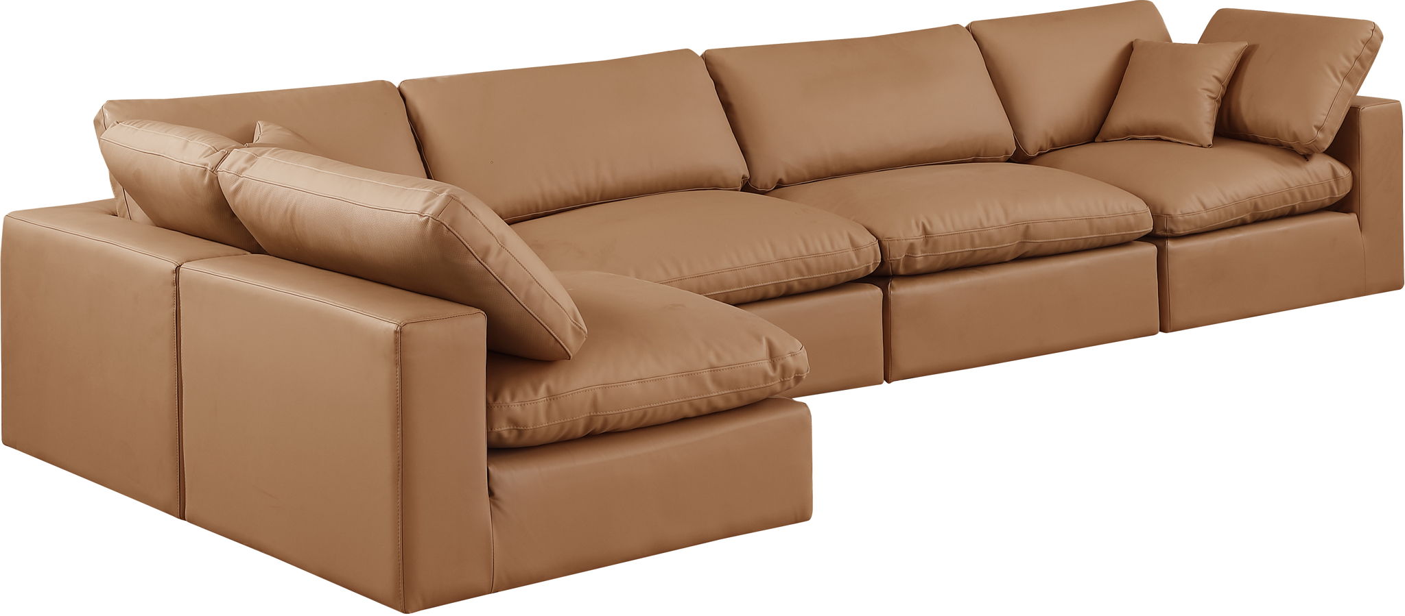 Comfy - 5 Piece Faux Leather Modular Sectional - Urban Living Furniture (Los Angeles, CA)