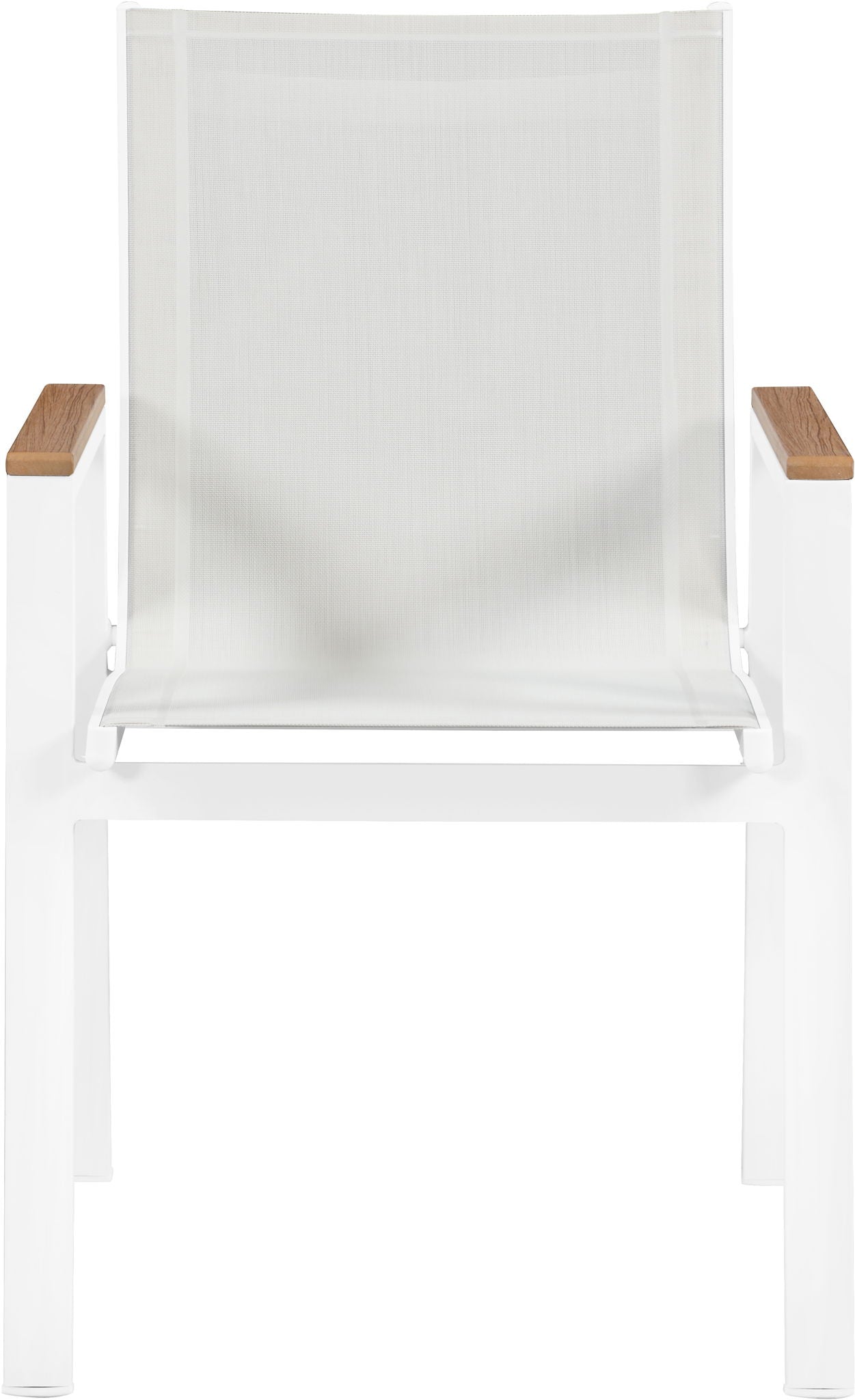 Nizuc - Outdoor Patio Dining Arm Chair With White Frame And Natural Arms (Set of 2) - Urban Living Furniture (Los Angeles, CA)