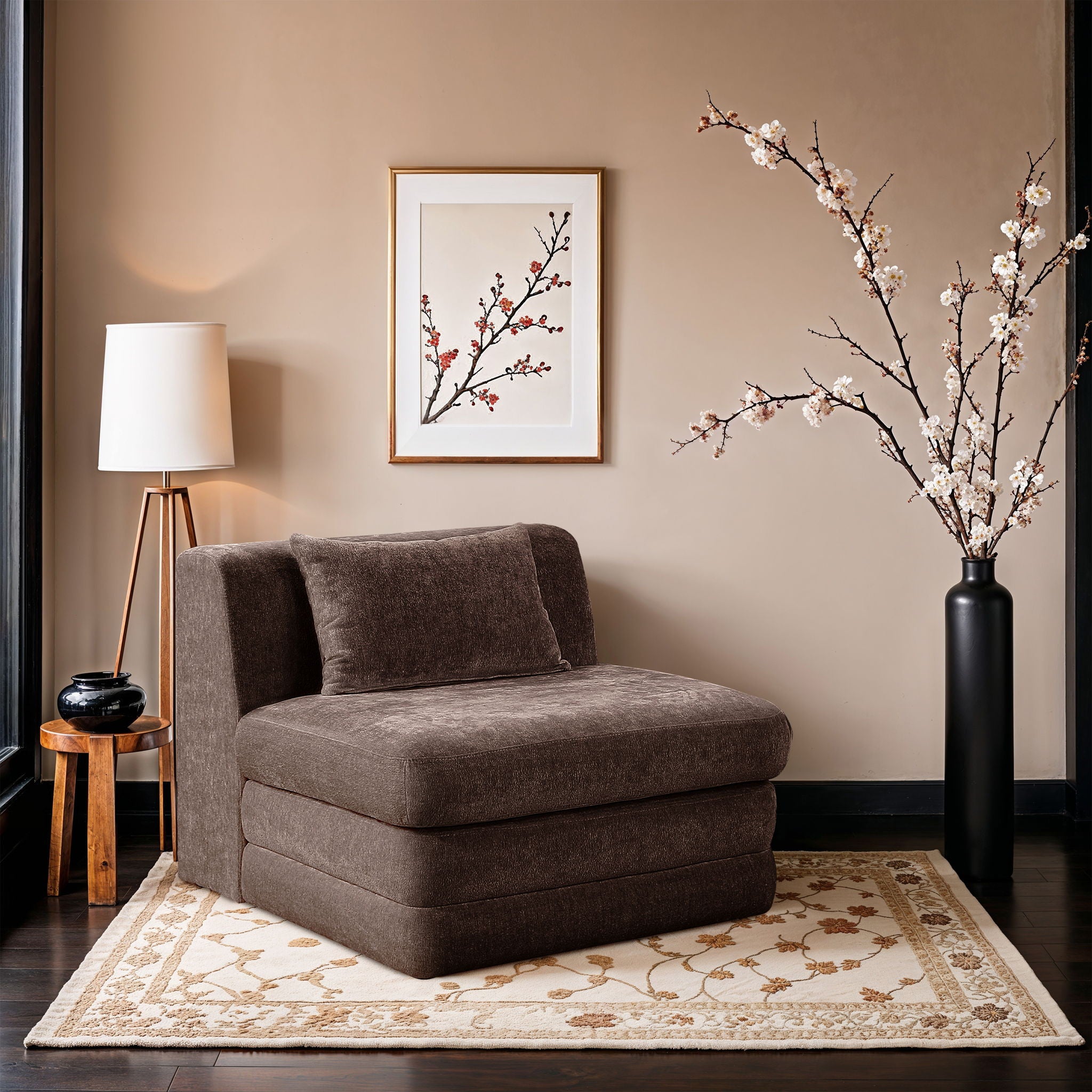 Stellar - Chenille Fabric Upholstered Modular Armless Chair - Urban Living Furniture (Los Angeles, CA)