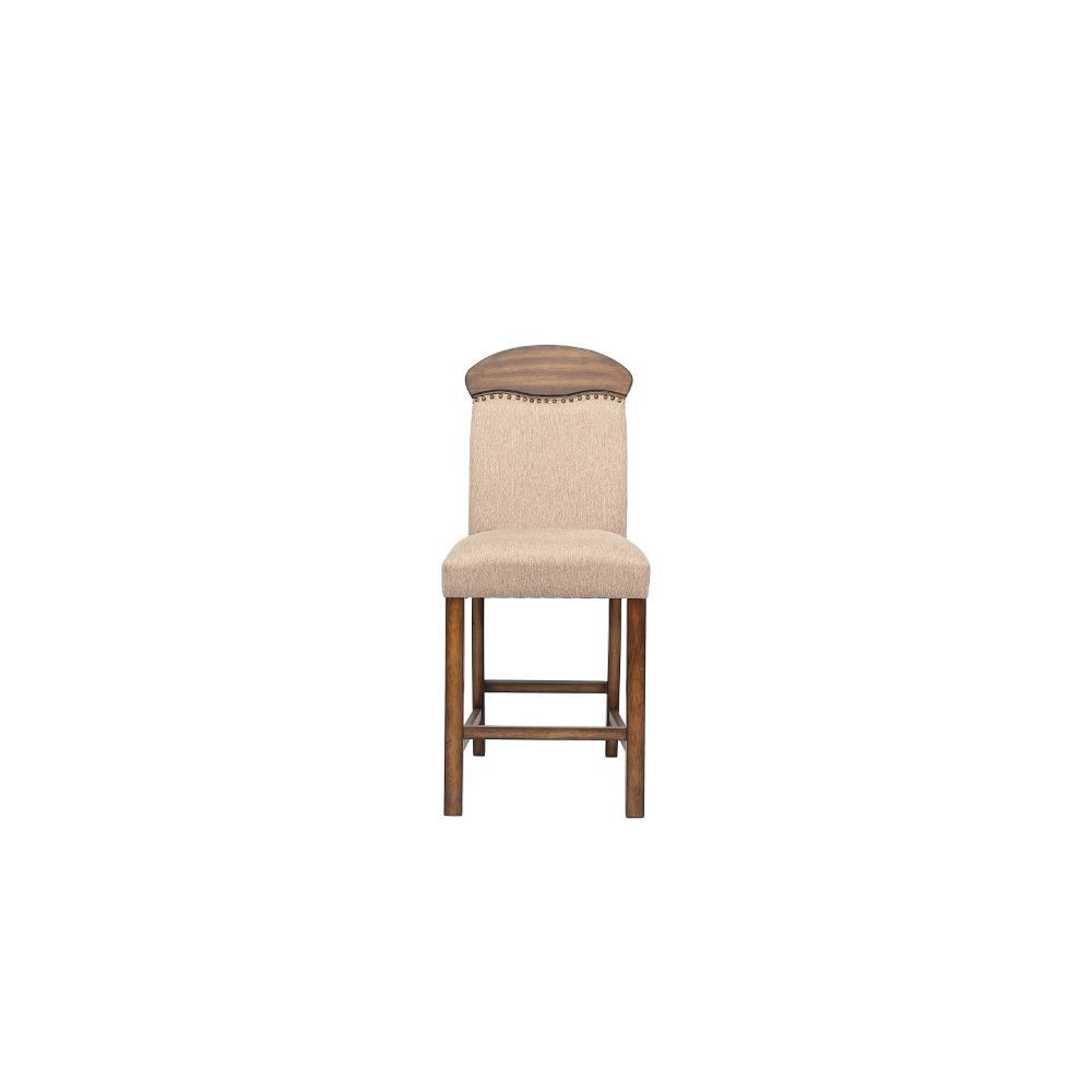 Maurice - Counter Height Chair (Set of 2) - Linen & Oak - Urban Living Furniture (Los Angeles, CA)