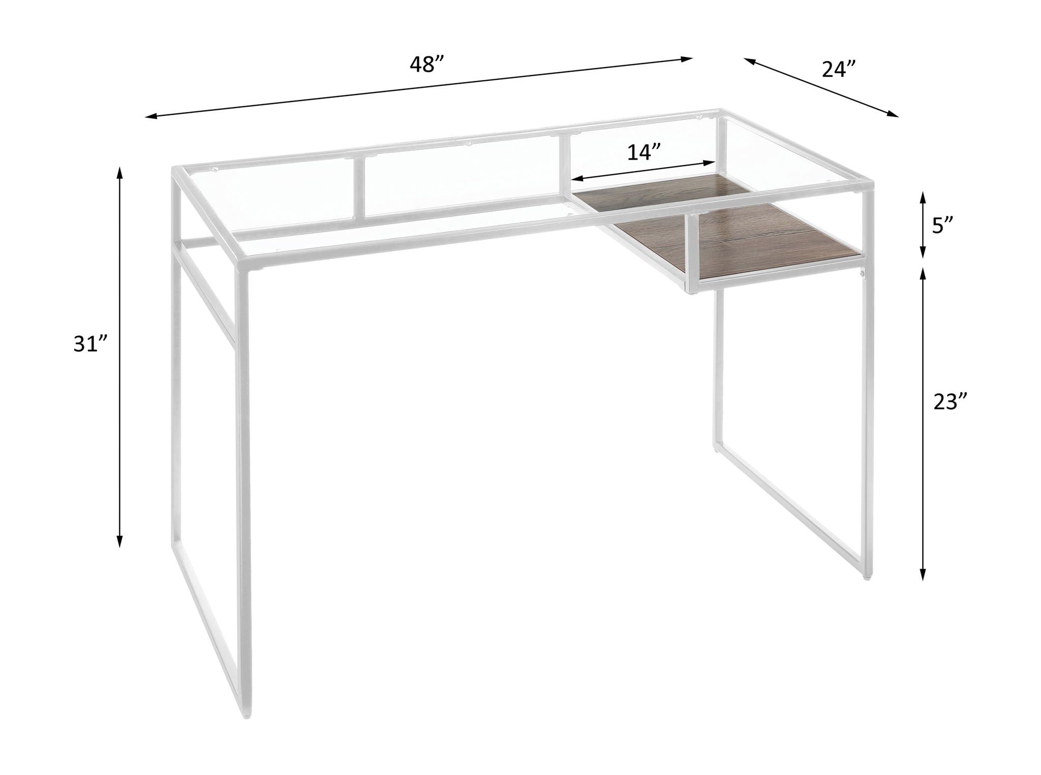 Yasin - Desk - Urban Living Furniture (Los Angeles, CA)