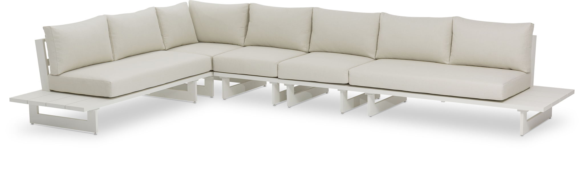 Maldives - 5 Piece Water Resistant Outdoor Patio Modular Sectional With White Base - Urban Living Furniture (Los Angeles, CA)