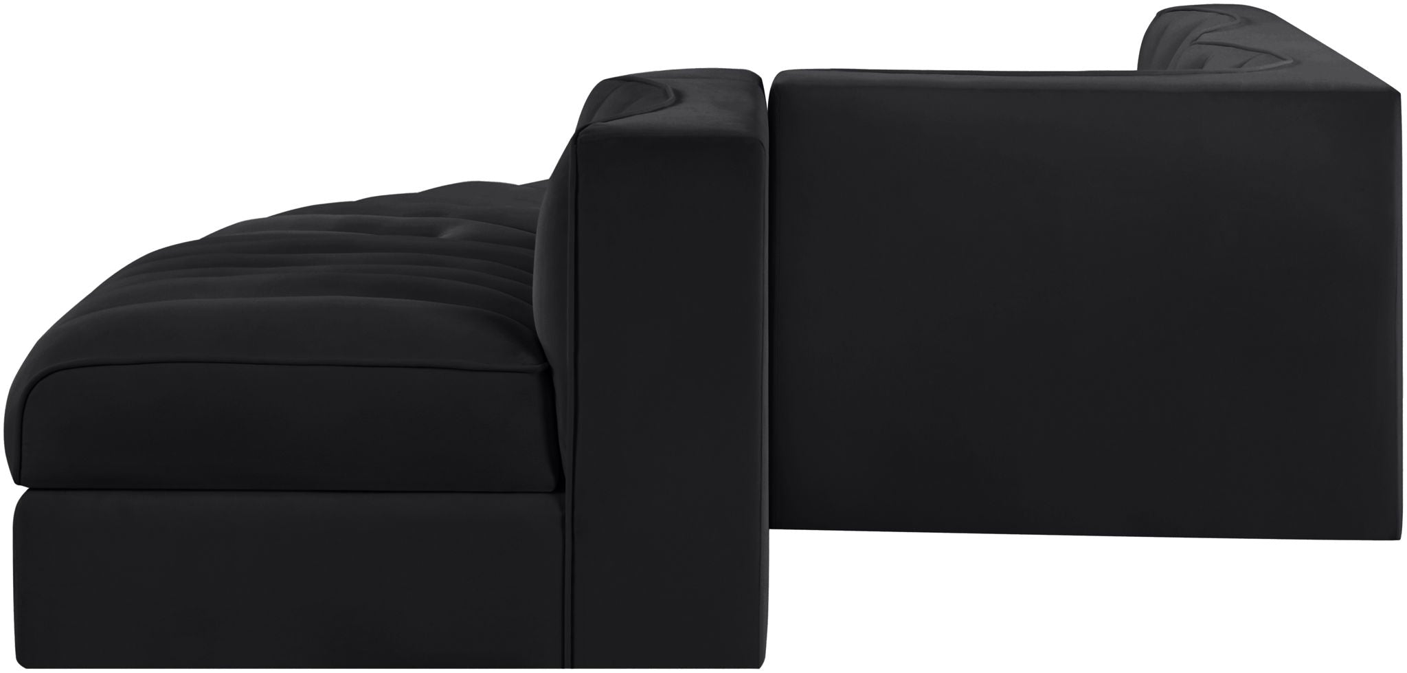 Rummi - Rounded Velvet Performance Fabric Upholstered 5 Piece Modular Sectional - Urban Living Furniture (Los Angeles, CA)