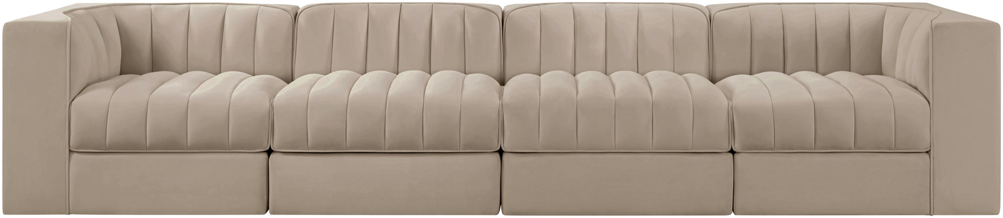 Rummi - Velvet Performance Fabric Upholstered 4 Piece Modular Sofa - Urban Living Furniture (Los Angeles, CA)