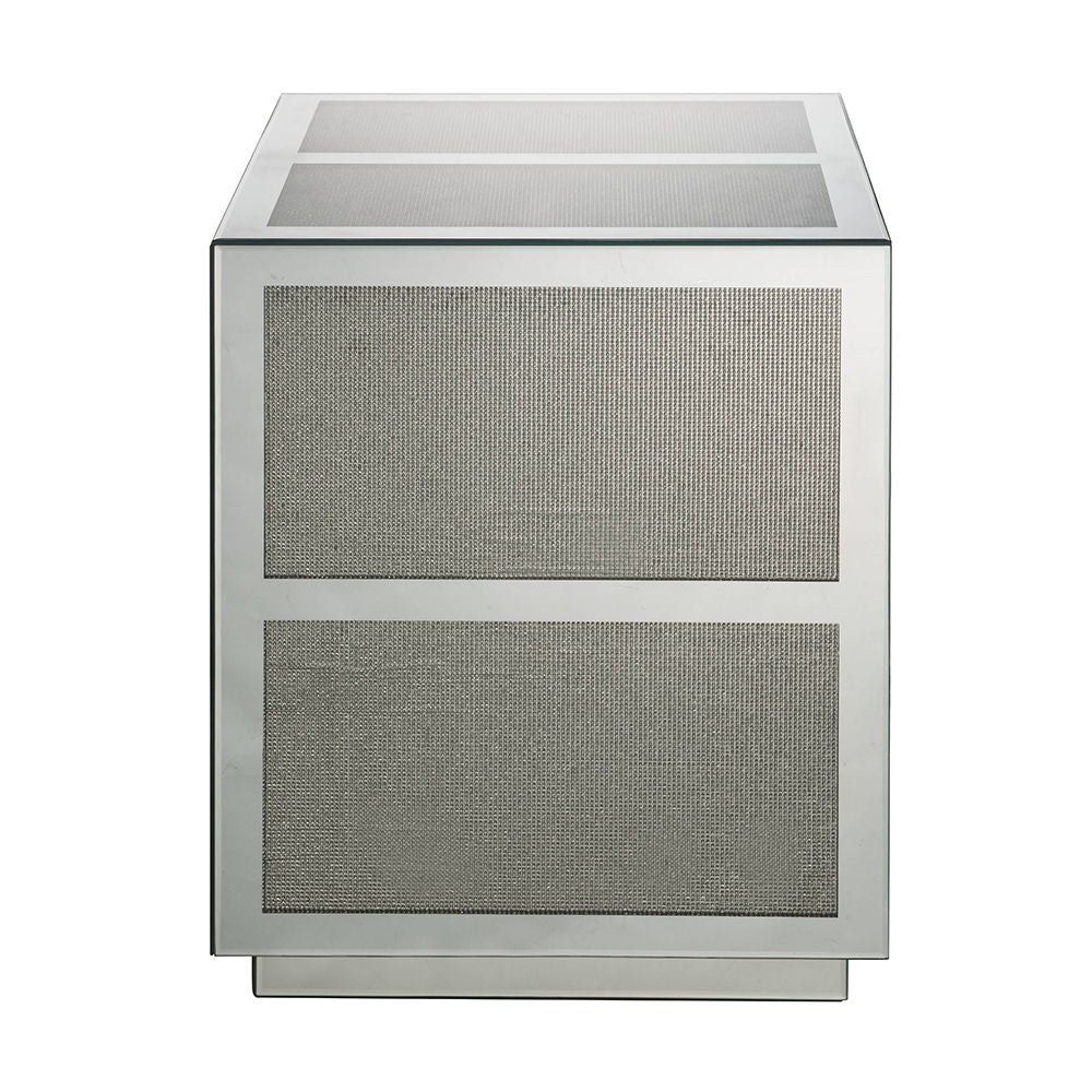 Noralie - 18" End Table With Faux Diamonds - Mirrored - Urban Living Furniture (Los Angeles, CA)