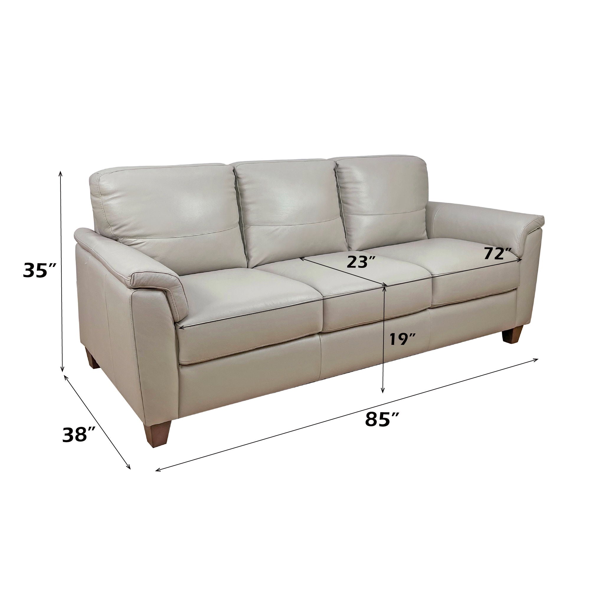 Pacific Palisades - Sofa - Beige Leather - Urban Living Furniture (Los Angeles, CA)