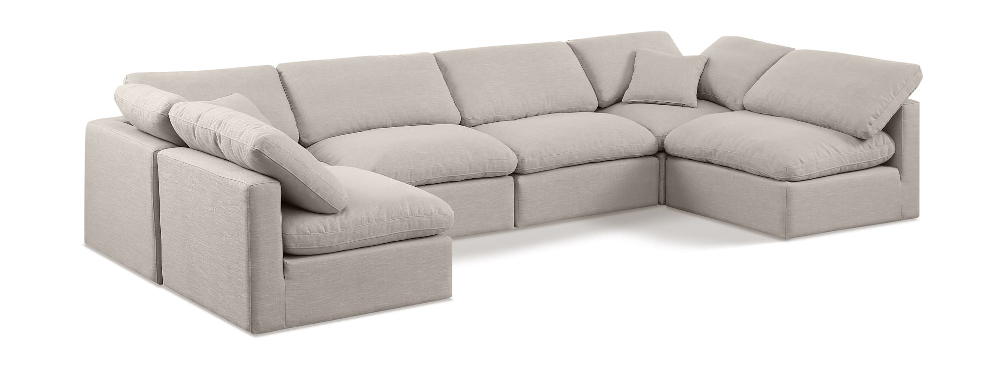 Indulge - Linen 6 Piece Modular U-Shaped Sectional - Urban Living Furniture (Los Angeles, CA)