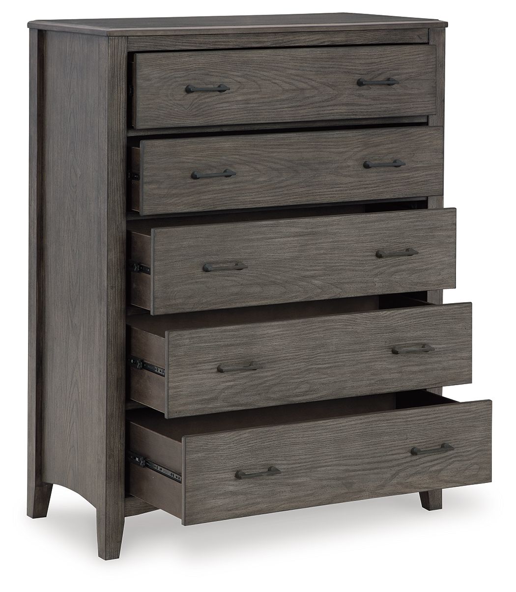 Montillan - Grayish Brown - Five Drawer Chest - Urban Living Furniture (Los Angeles, CA)