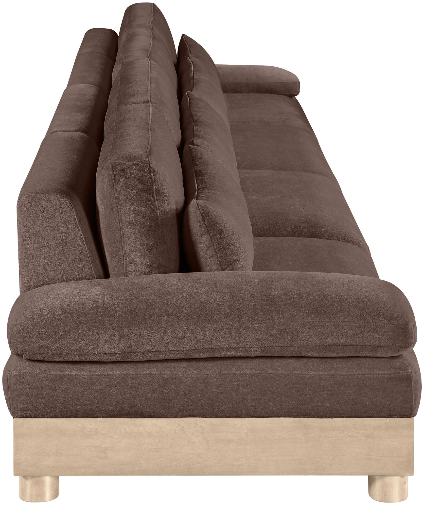 Turin - Chenille Fabric Upholstered Modular Sectional - Brown