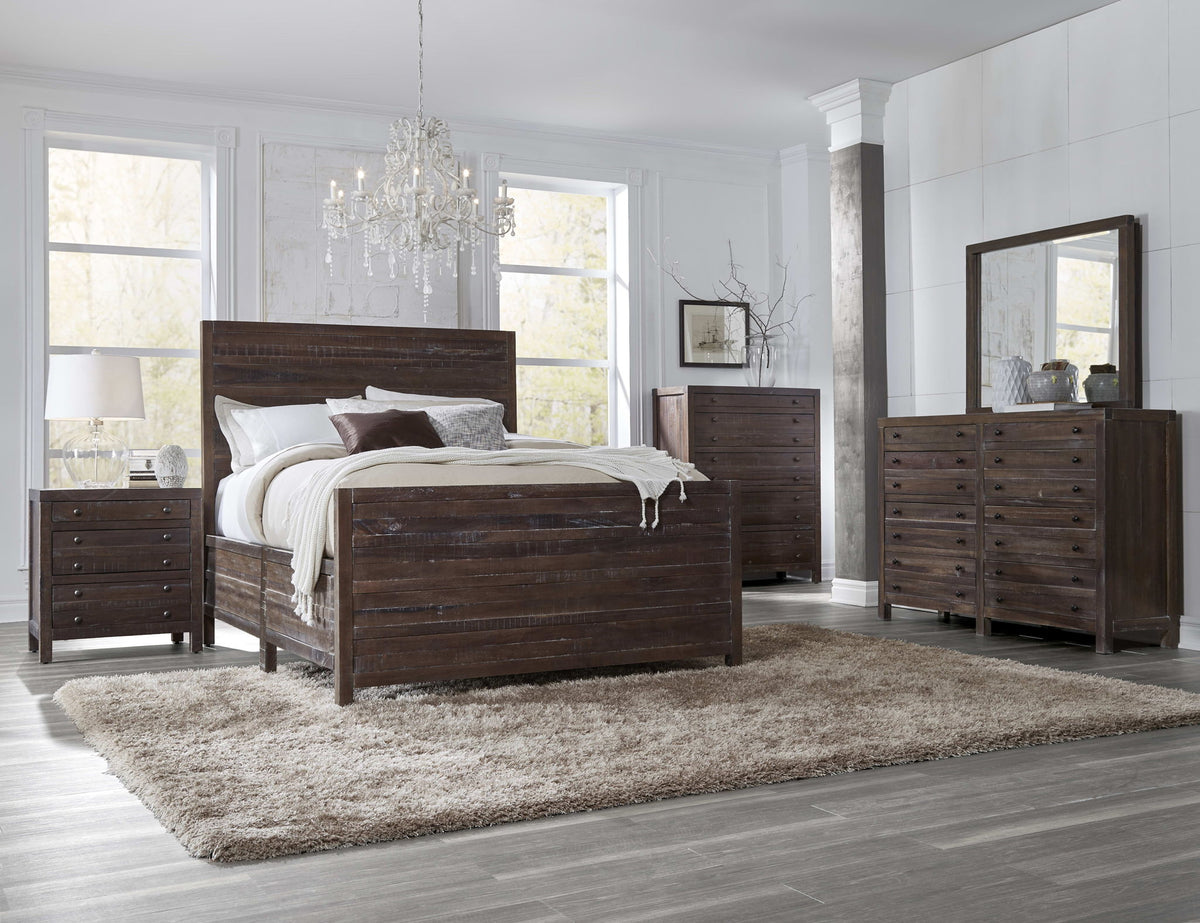 Townsend - Solid Wood Panel Bed