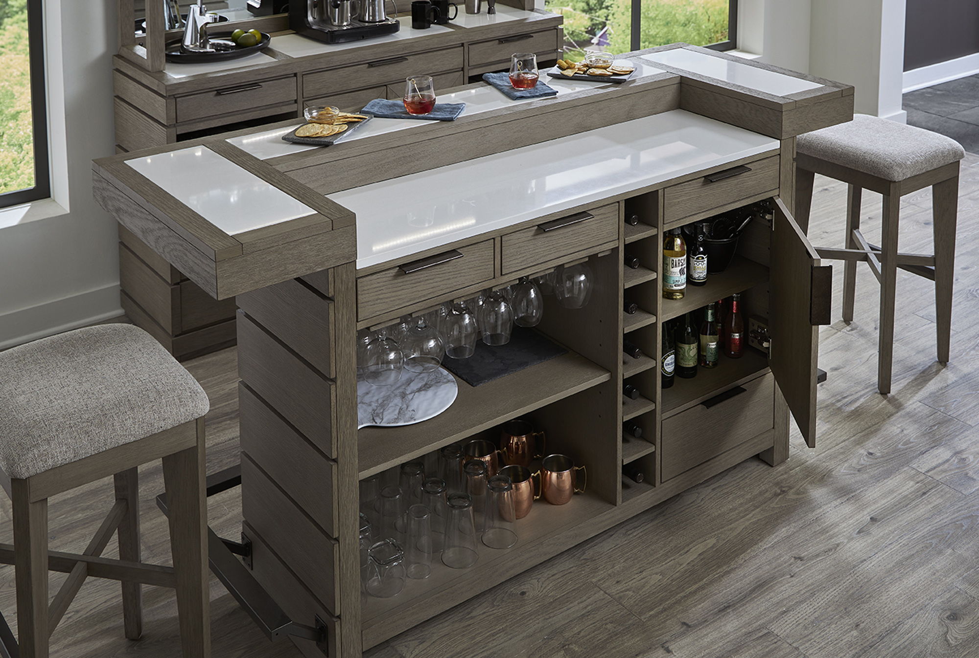 Pure Modern Dining - Bar - Moonstone - Urban Living Furniture (Los Angeles, CA)