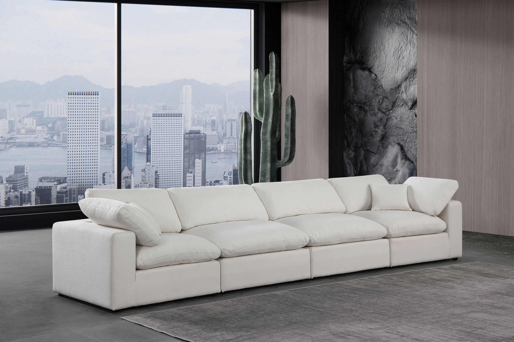 Comfy - Linen Modular Sofa 4 Seats - Urban Living Furniture (Los Angeles, CA)