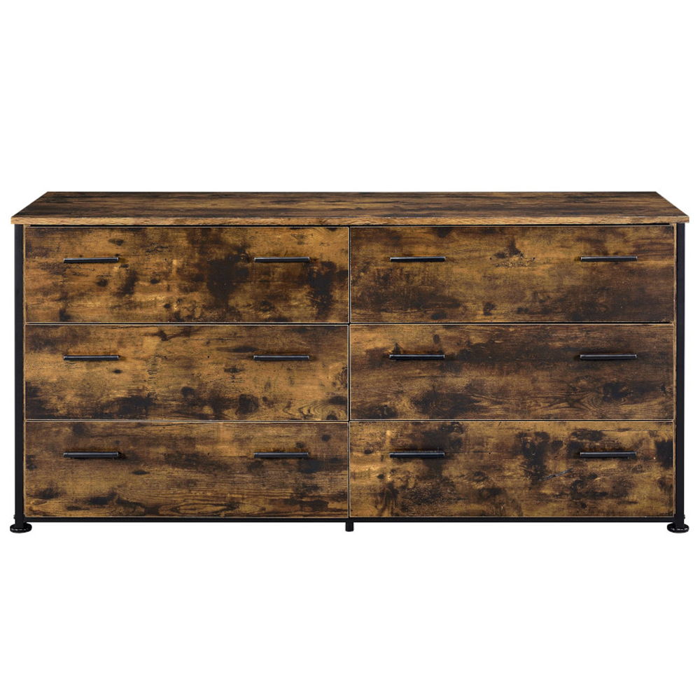 Juvanth - Dresser - Rustic Oak & Black - Urban Living Furniture (Los Angeles, CA)