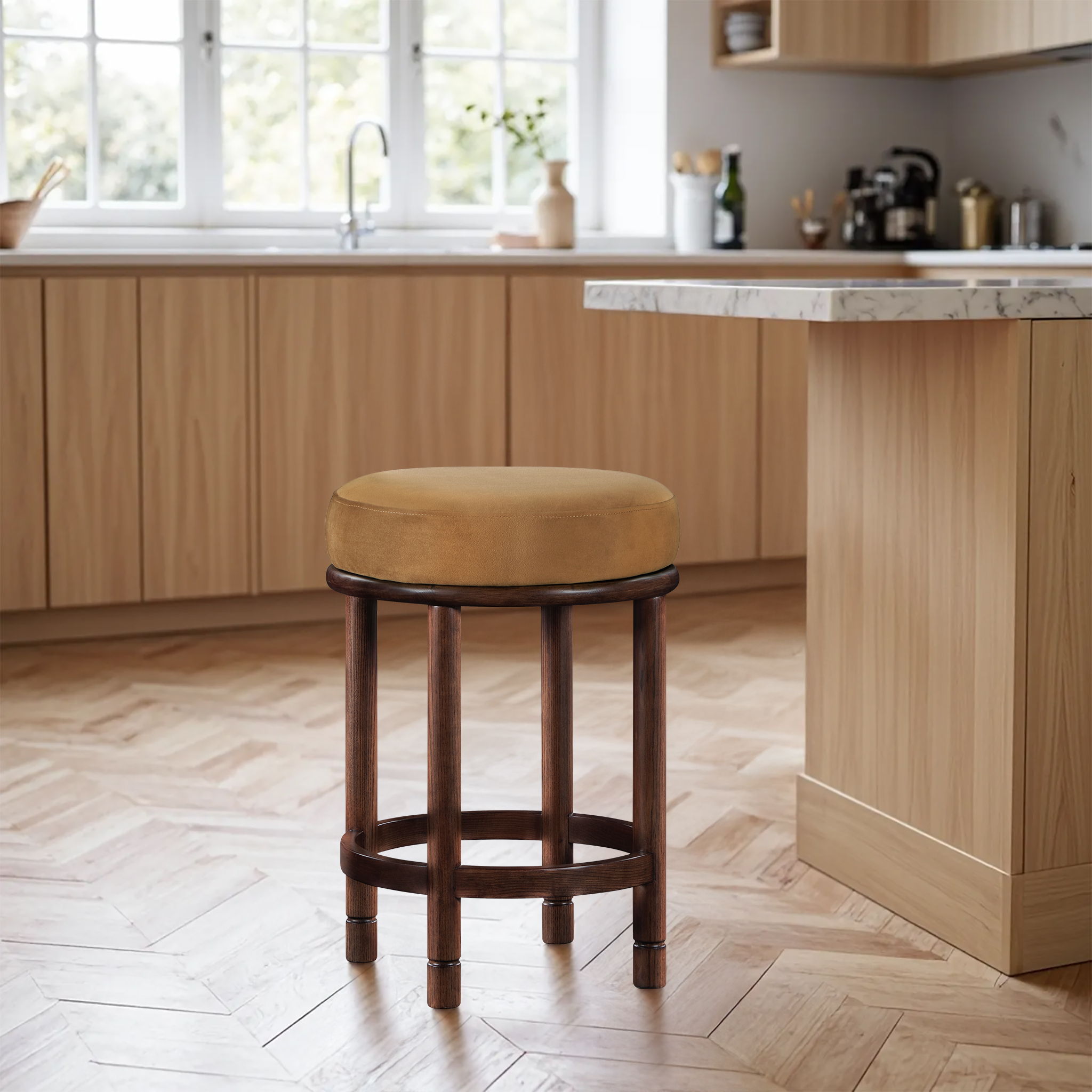 Monette - Counter Stool With Brown Base